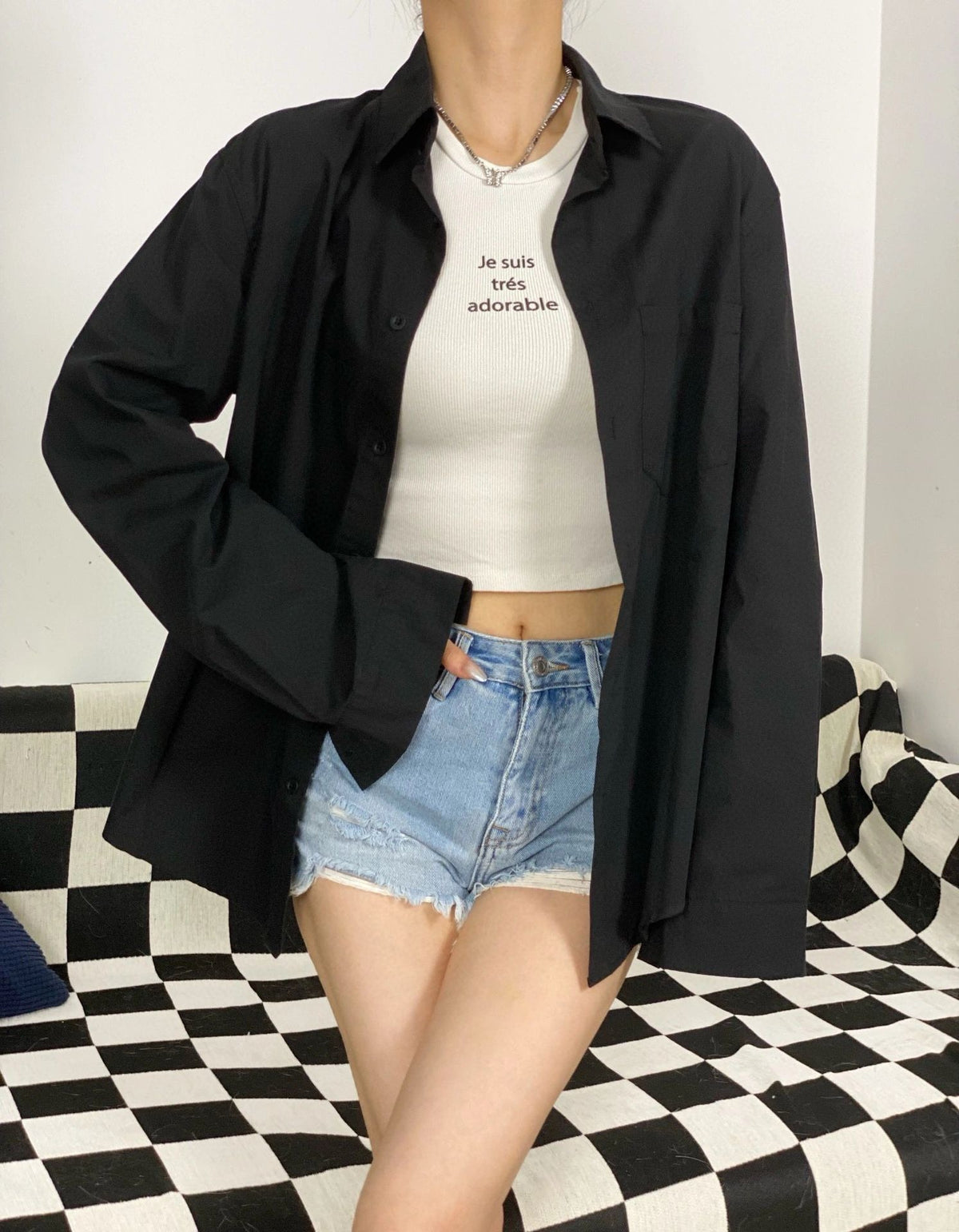 2026 new GS printed shirt jacket (25207-B50)
