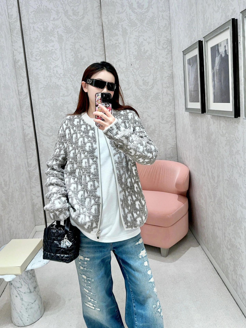 2026 New Style GS Printed Cotton Sweater Coat (25330-B95)