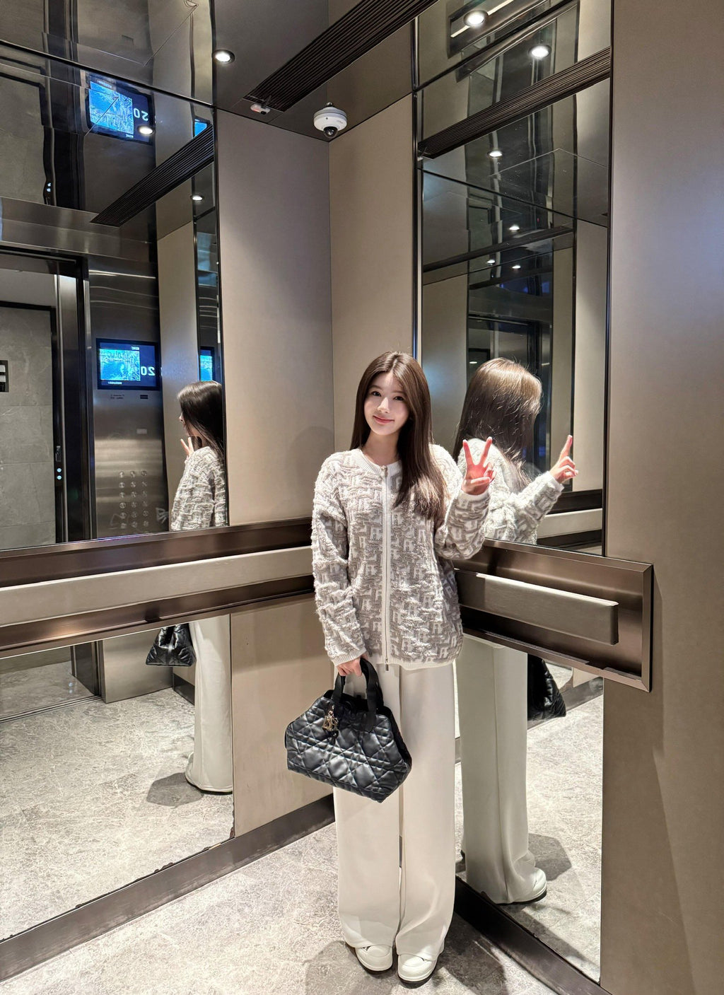 2026 New Style GS Printed Cotton Sweater Coat (25330-B95)
