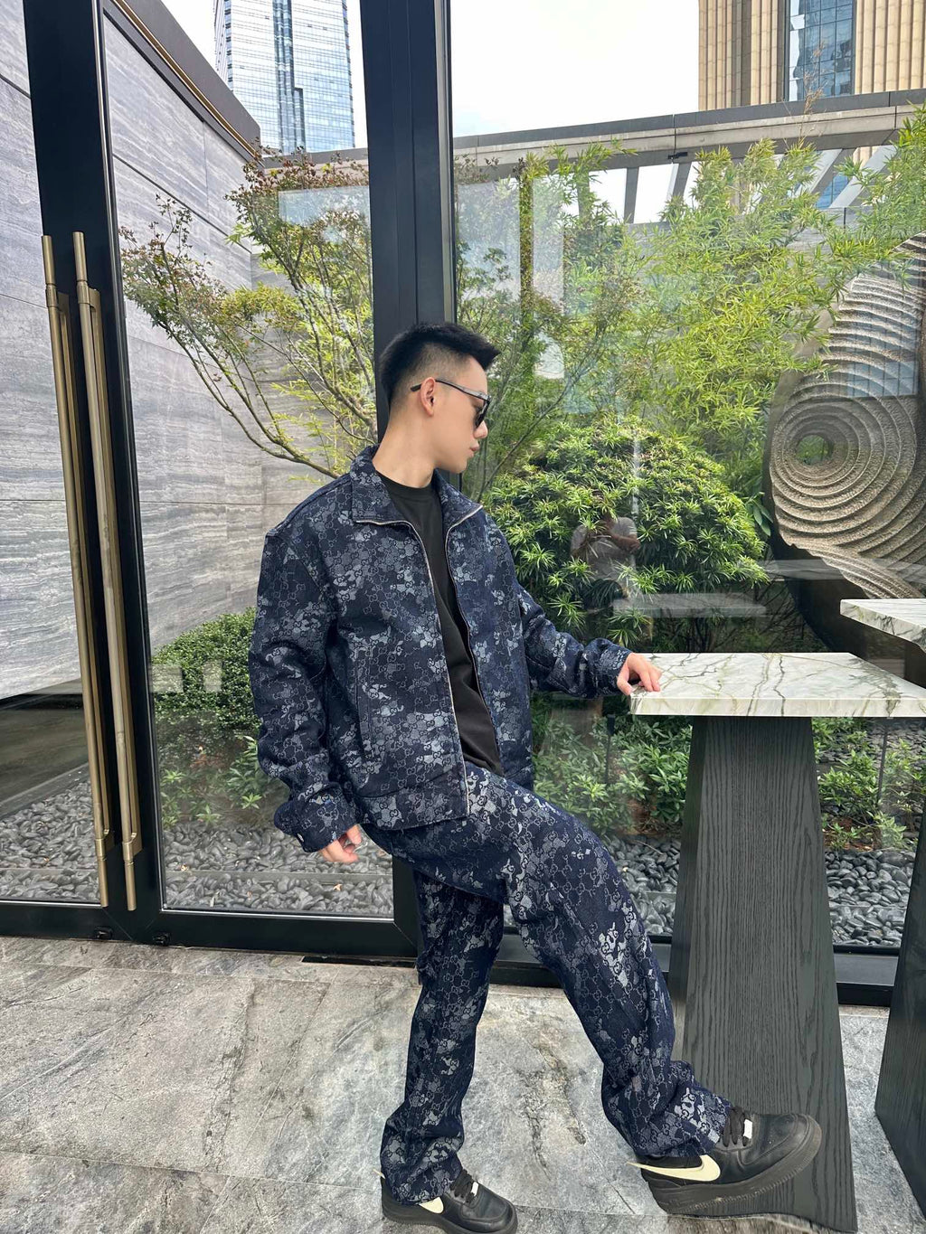 2026 New Arrival: GS All-Over Print Denim Trousers (MM097-B65)