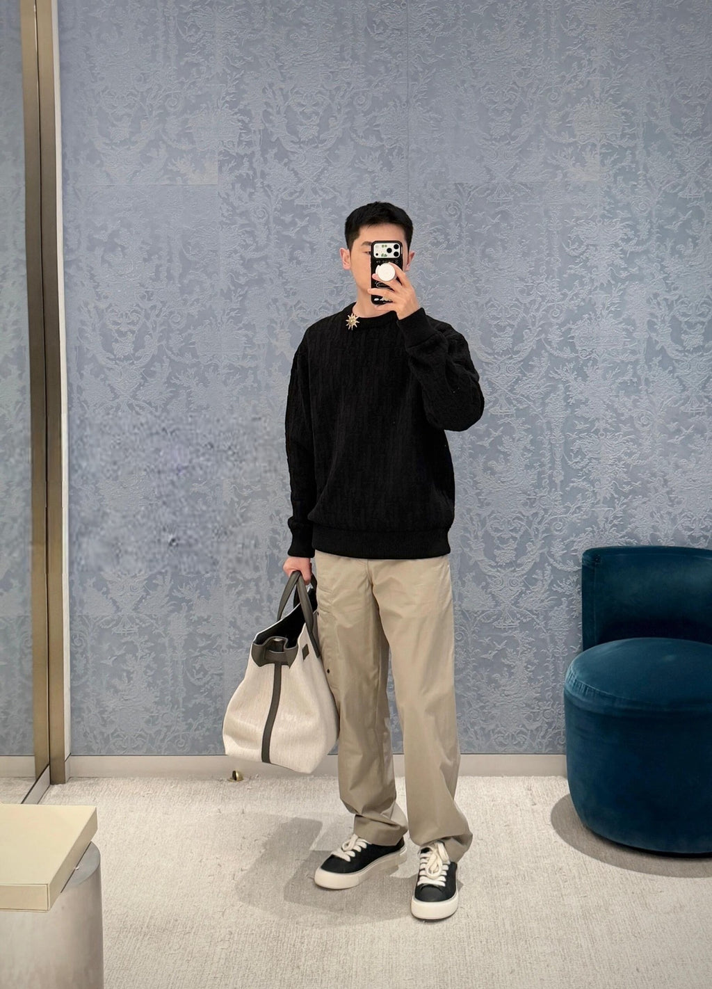 2026 New GS-printed Jacquard sweater (25360-B40)