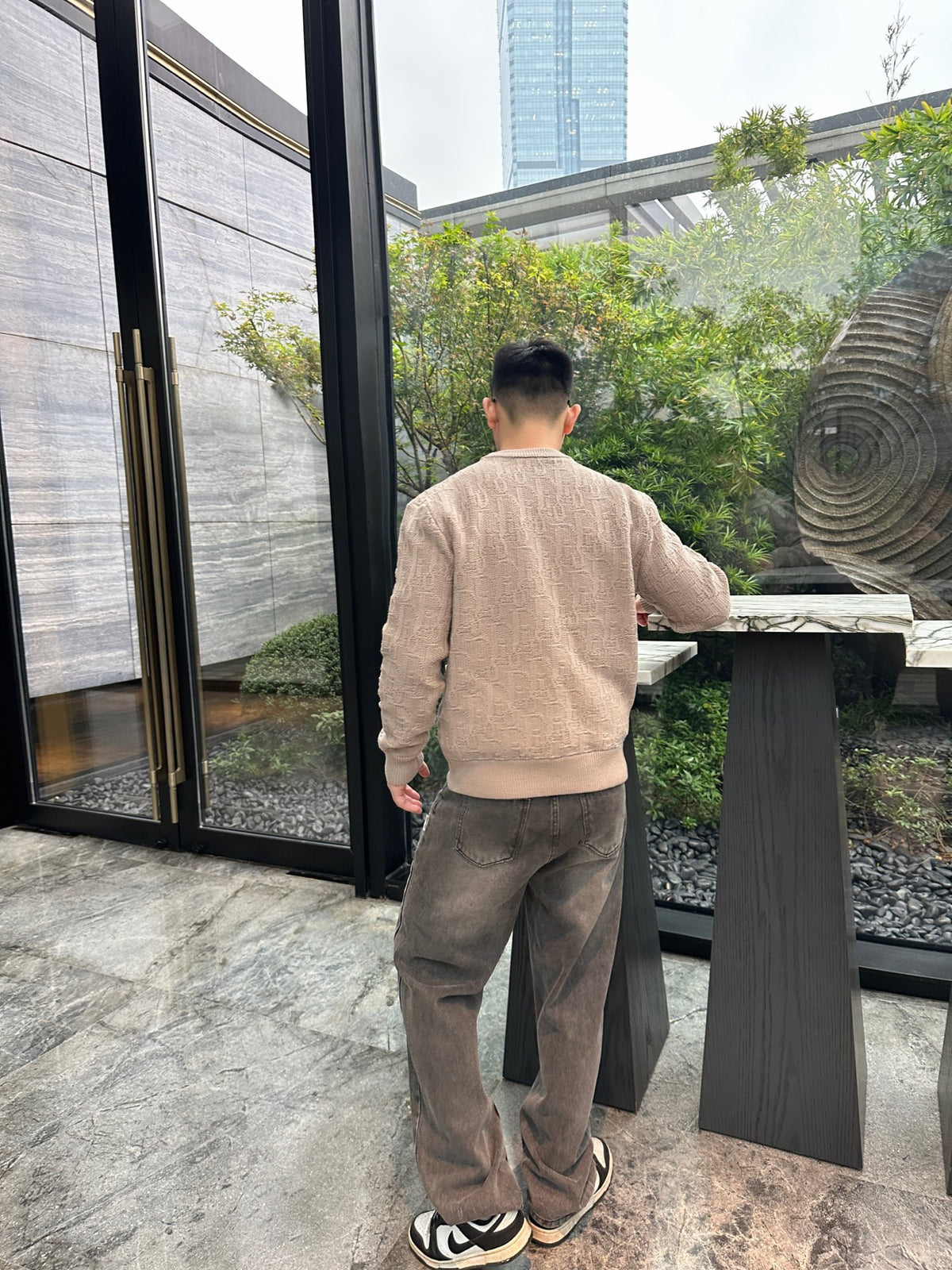 2026 New GS-printed Jacquard sweater (25360-B40)