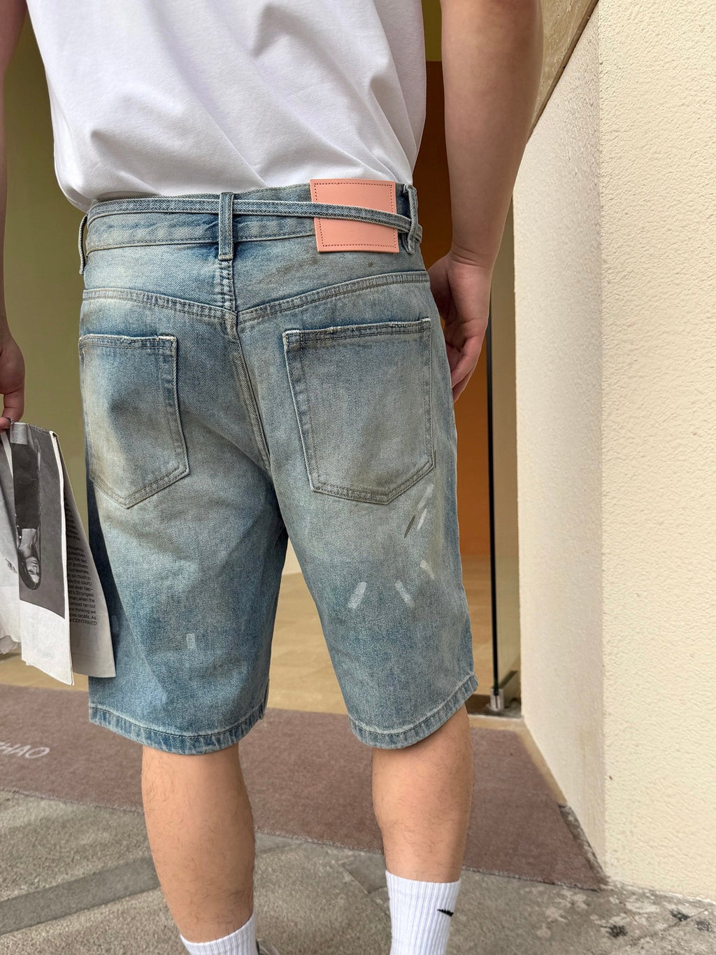 2026 New GS Ink-Washed Denim Shorts (CC956-B00)