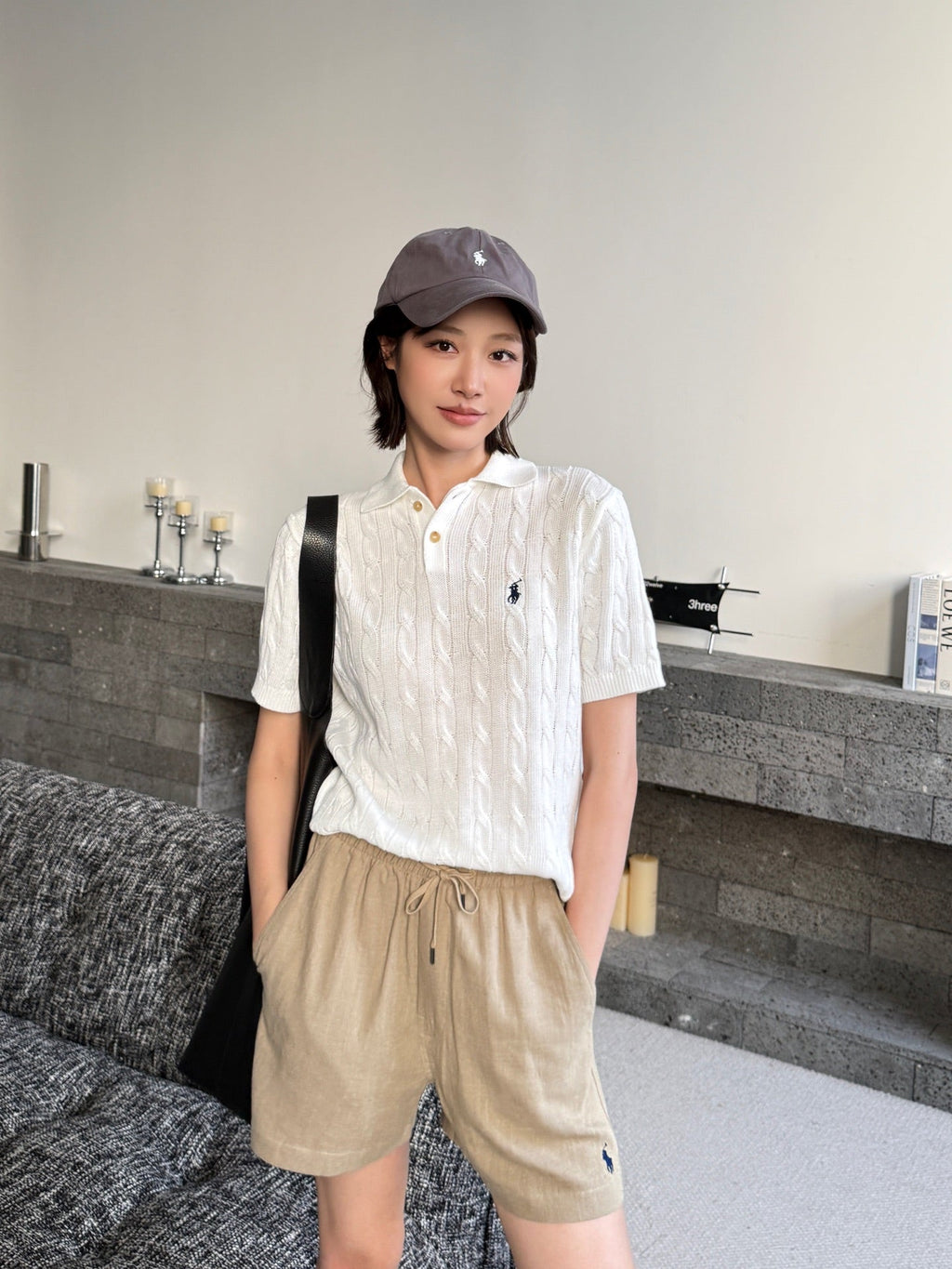 2026 Women’s GS Embroidered Linen Shorts (FF749)