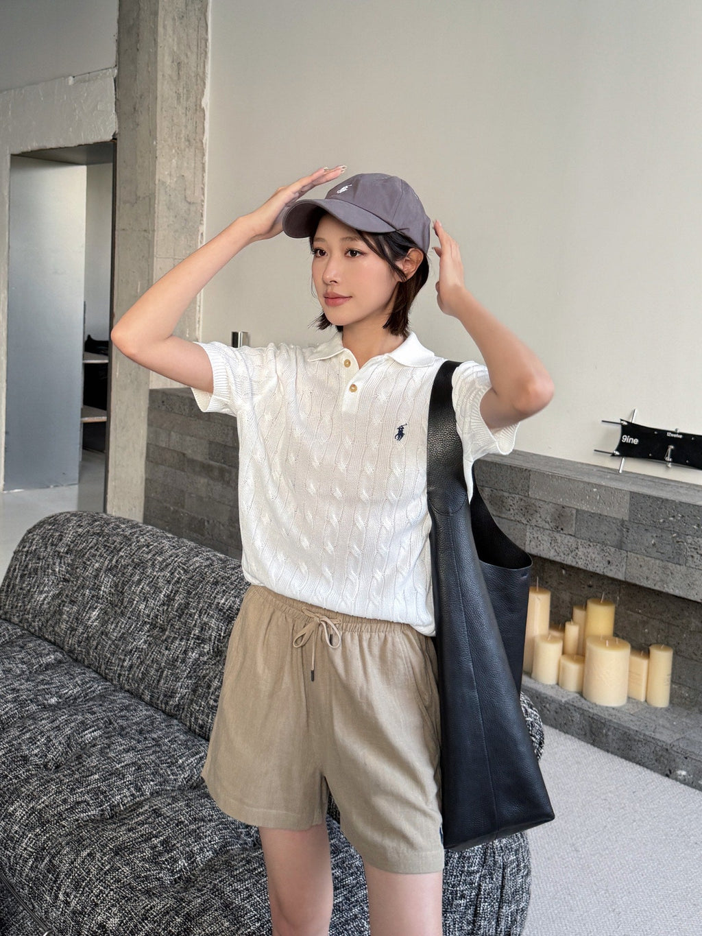 2026 Women’s GS Embroidered Linen Shorts (FF749)