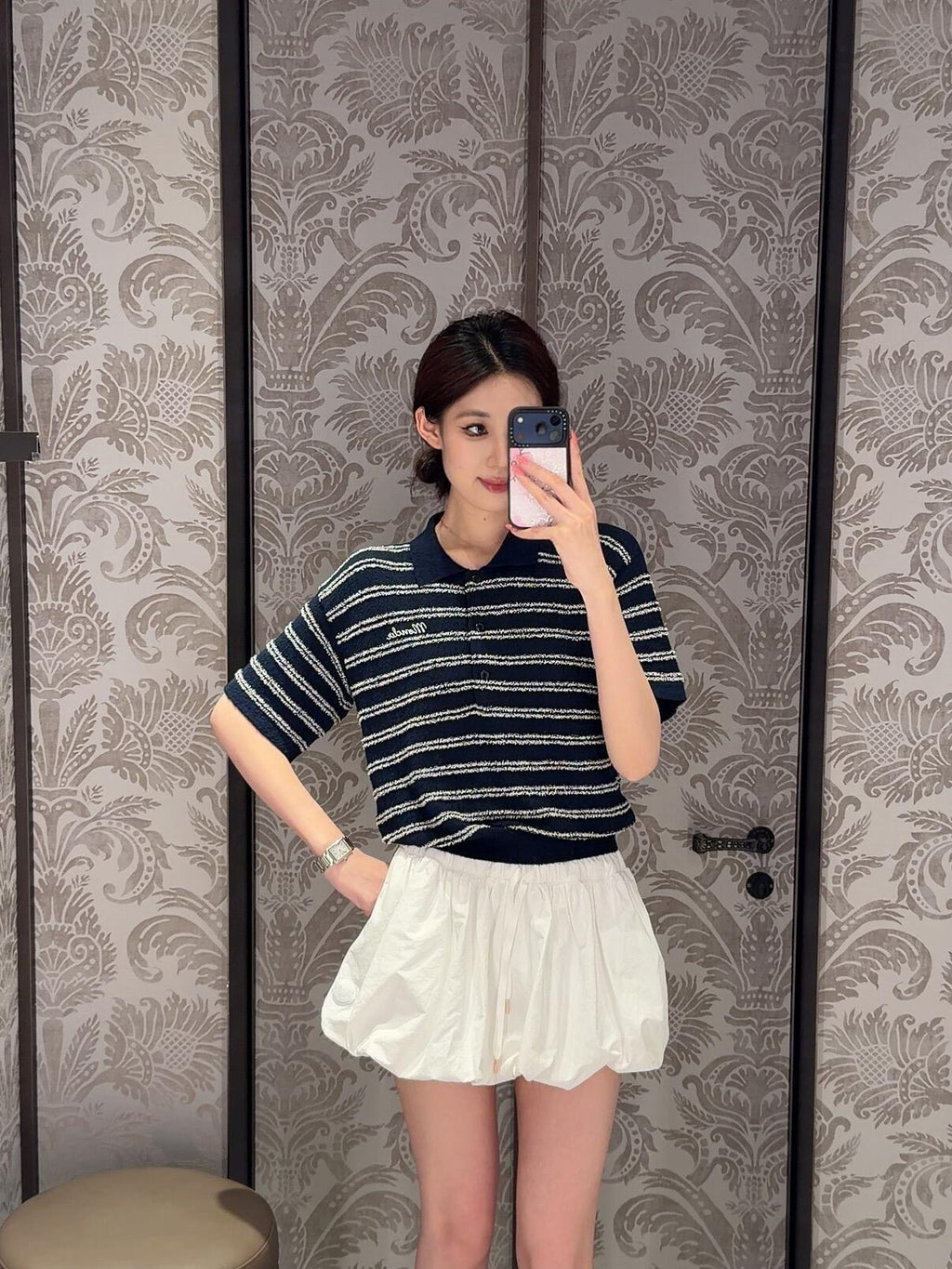 2026 Women's GS Logo Polo Neck Knit Sweater (DD142)