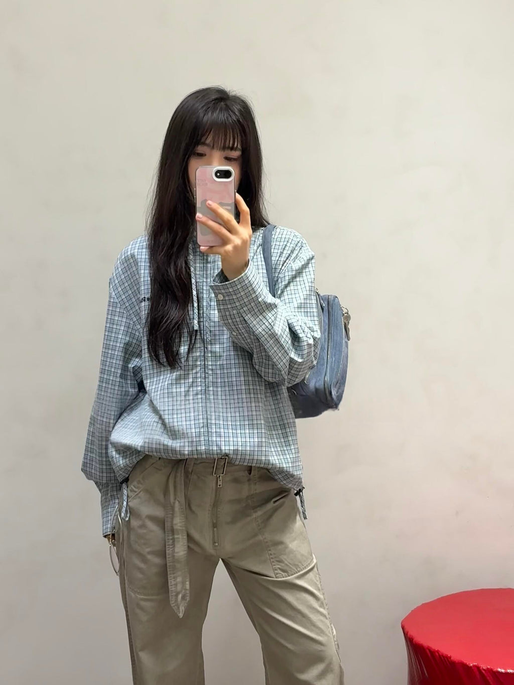 2026 Women's GS Embroidered Checkered Hooded Jacket (FF762)