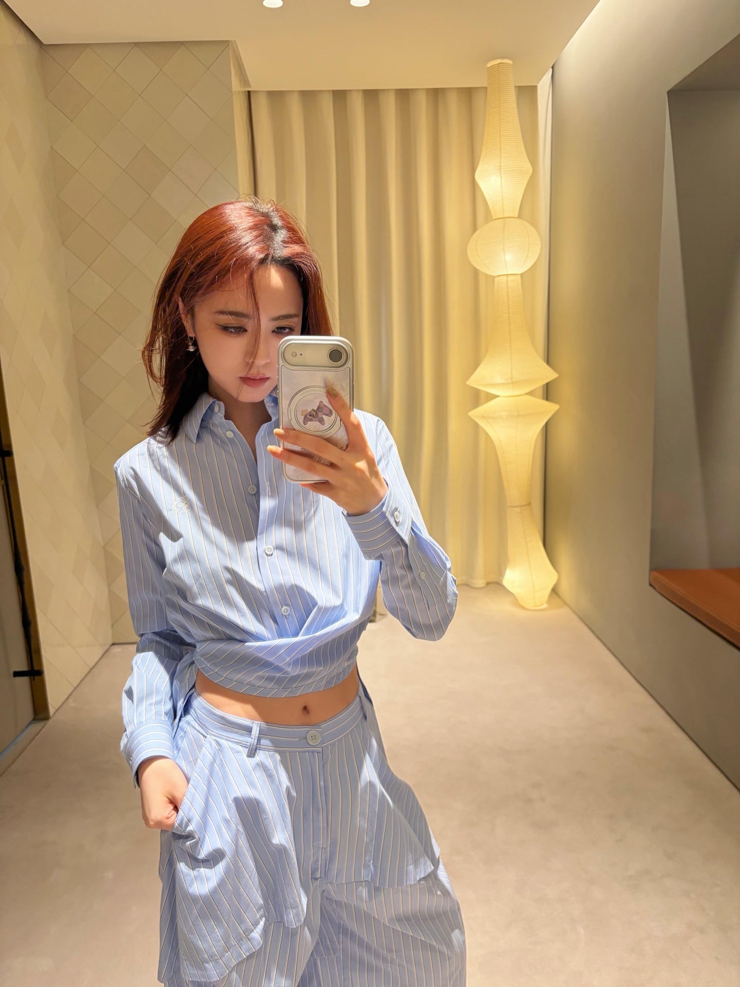 2026 Women's GS Embroidered Striped Laced Shirt (FF776)