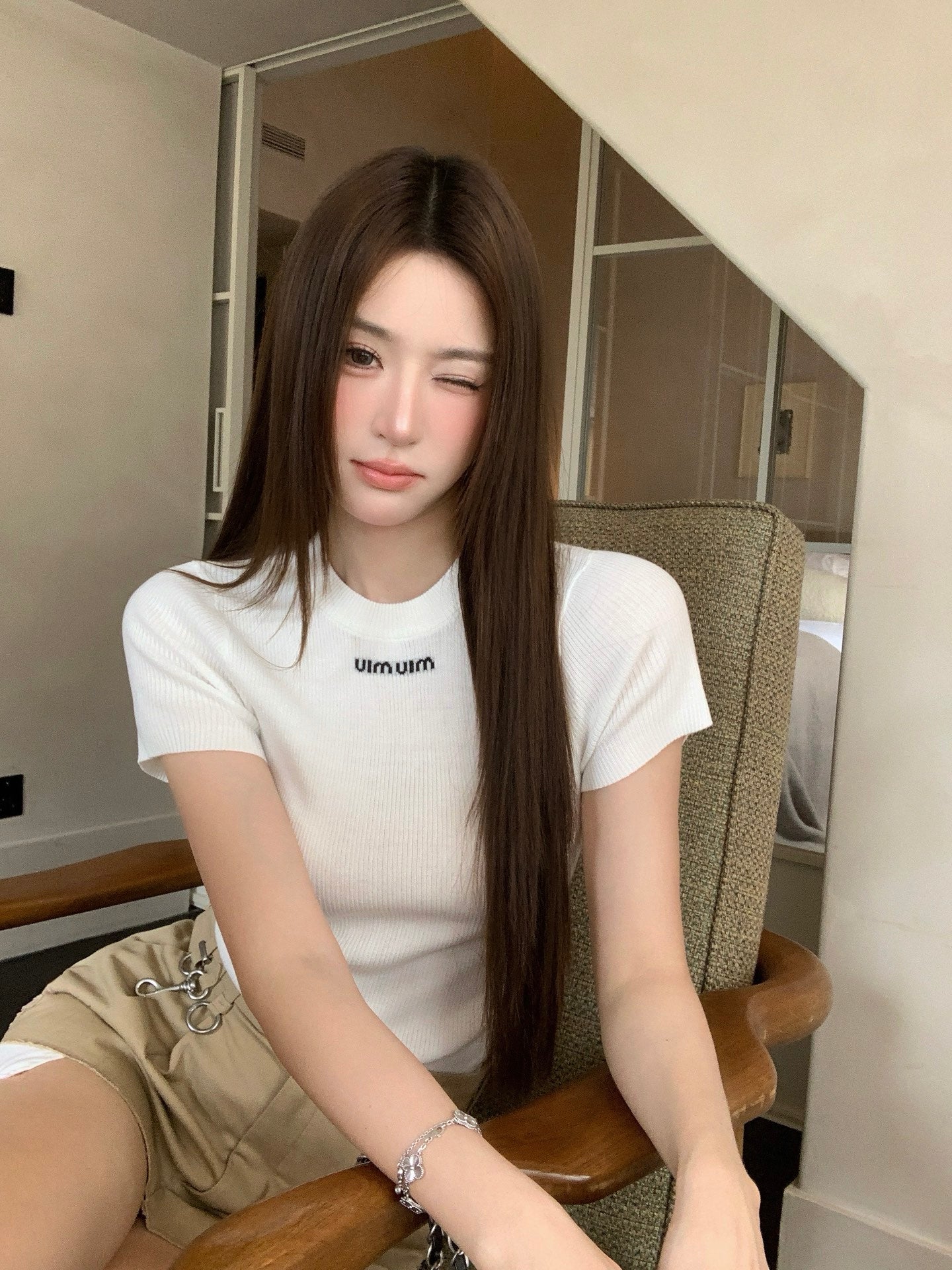 2026 Women's GS Logo Short-Sleeved Sweater (FF788)