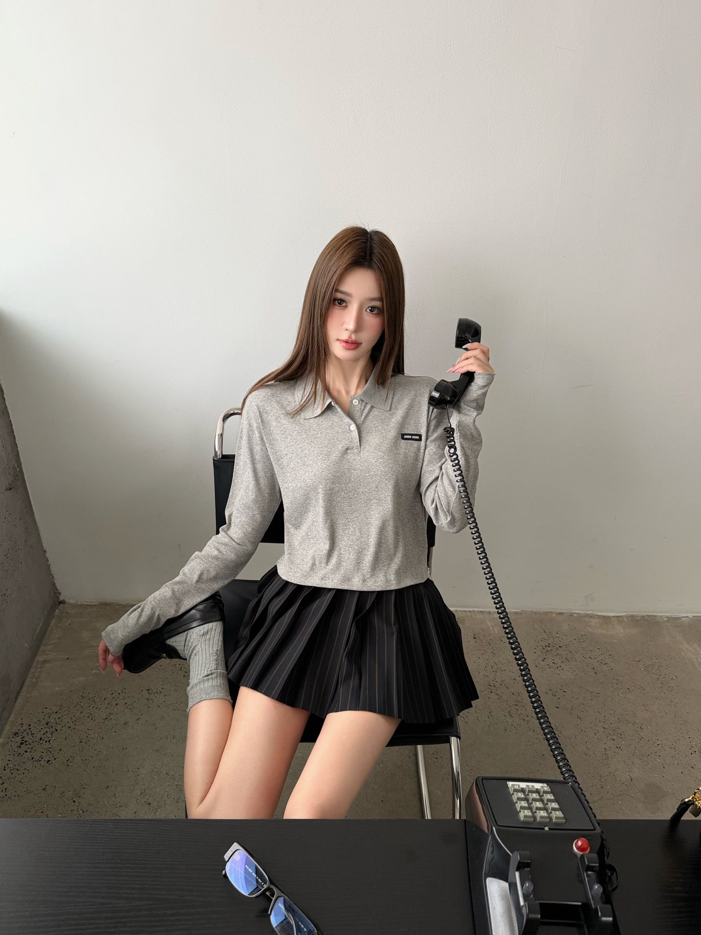 2026 Women's GS Logo Polo Shirt Long Sleeve (FF786)