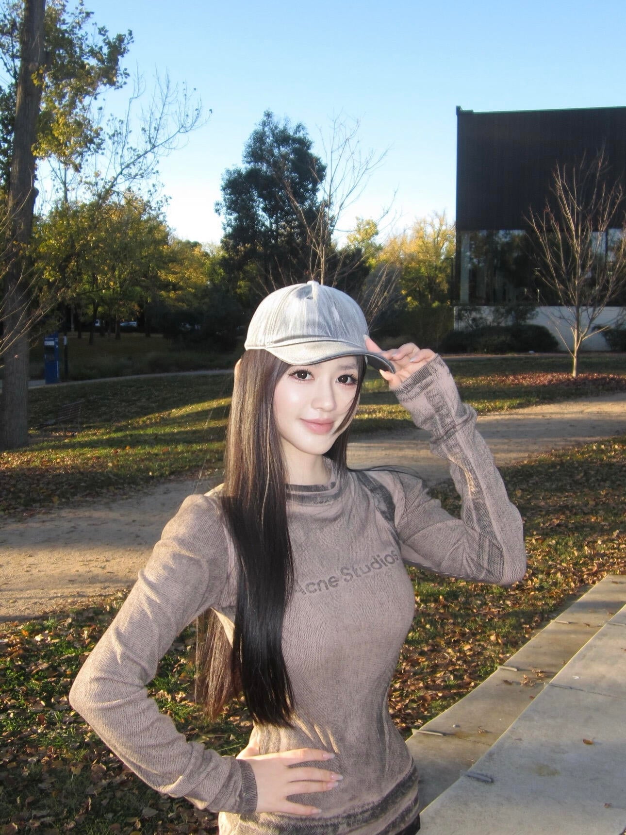 2026 Women's GS Fake Two-Piece Logo Print Long-Sleeved (EE428)