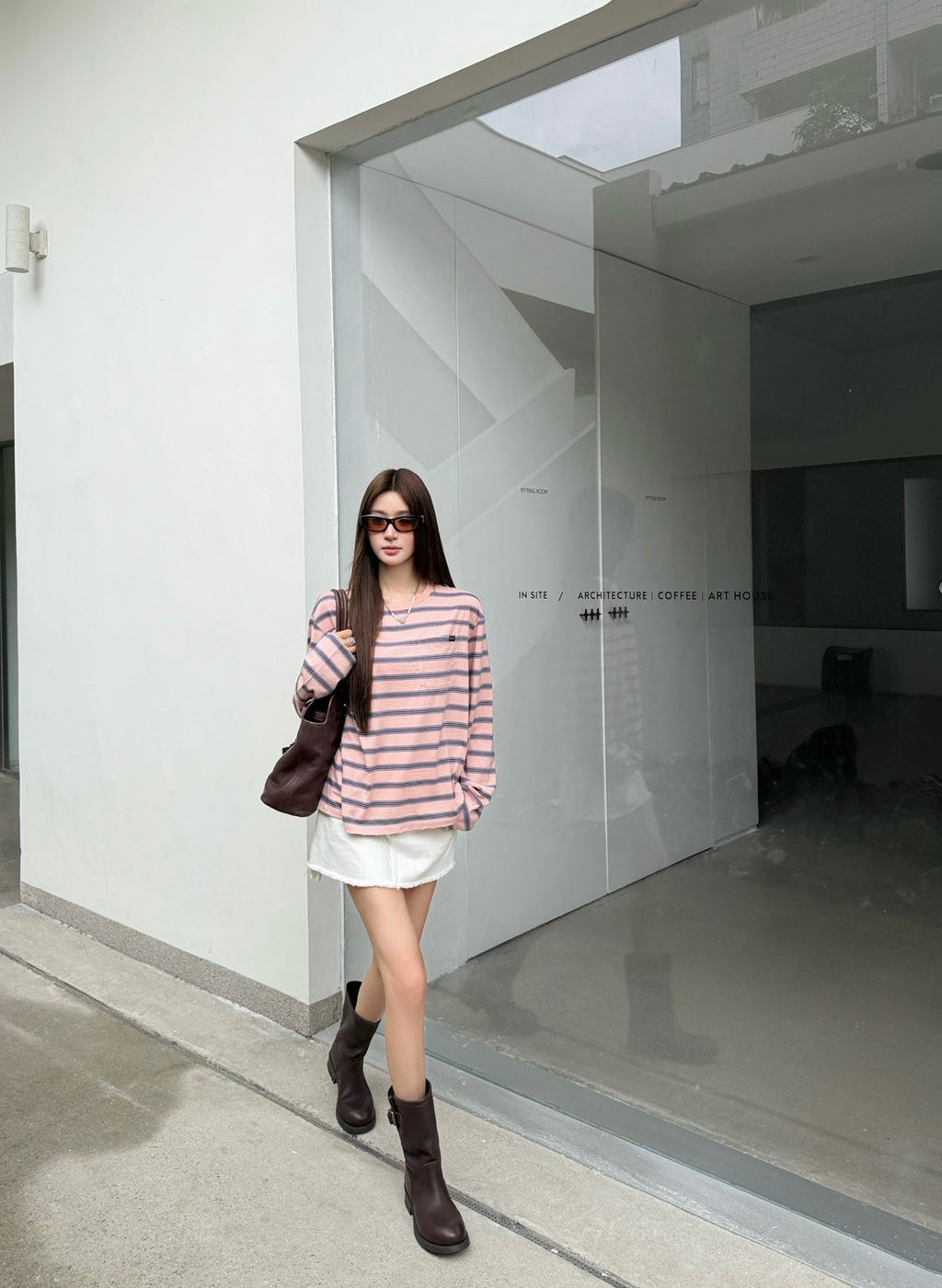 2026 Women's GS Logo Striped Long-Sleeved (FF790)