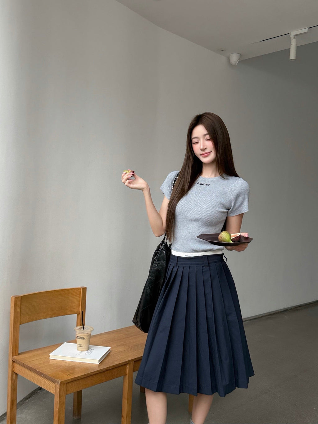 2026 Women's GS Logo Embroidered Pleated Skirt (FF775)