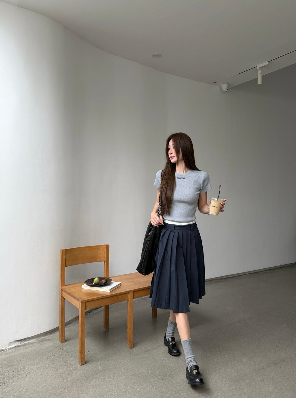 2026 Women's GS Logo Embroidered Pleated Skirt (FF775)