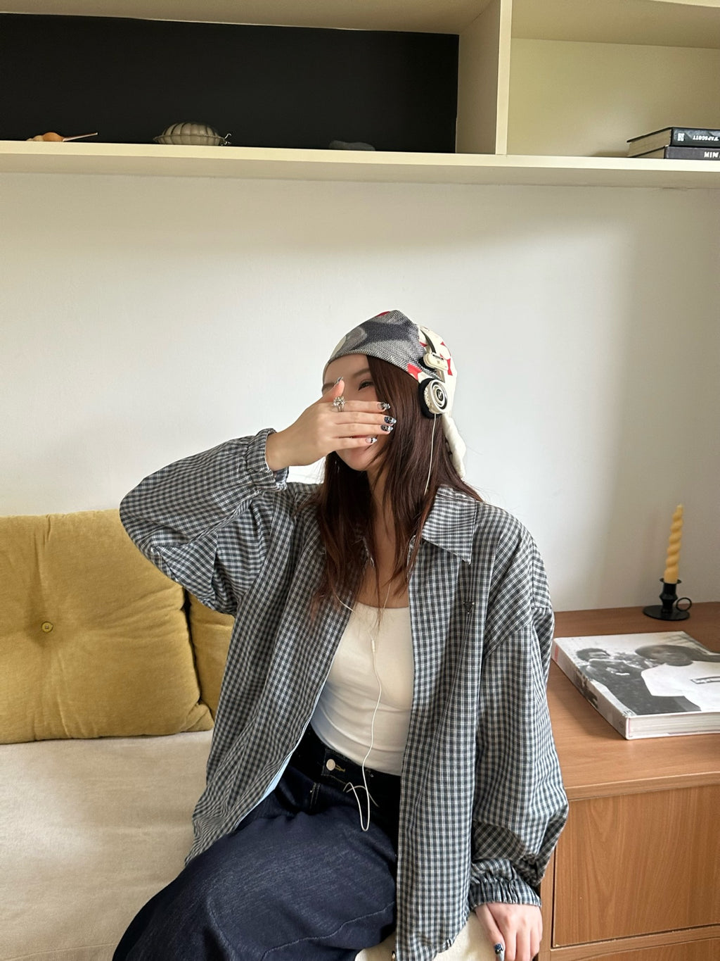 2026 Women's GS Triangle Patterned Coat (EE446)