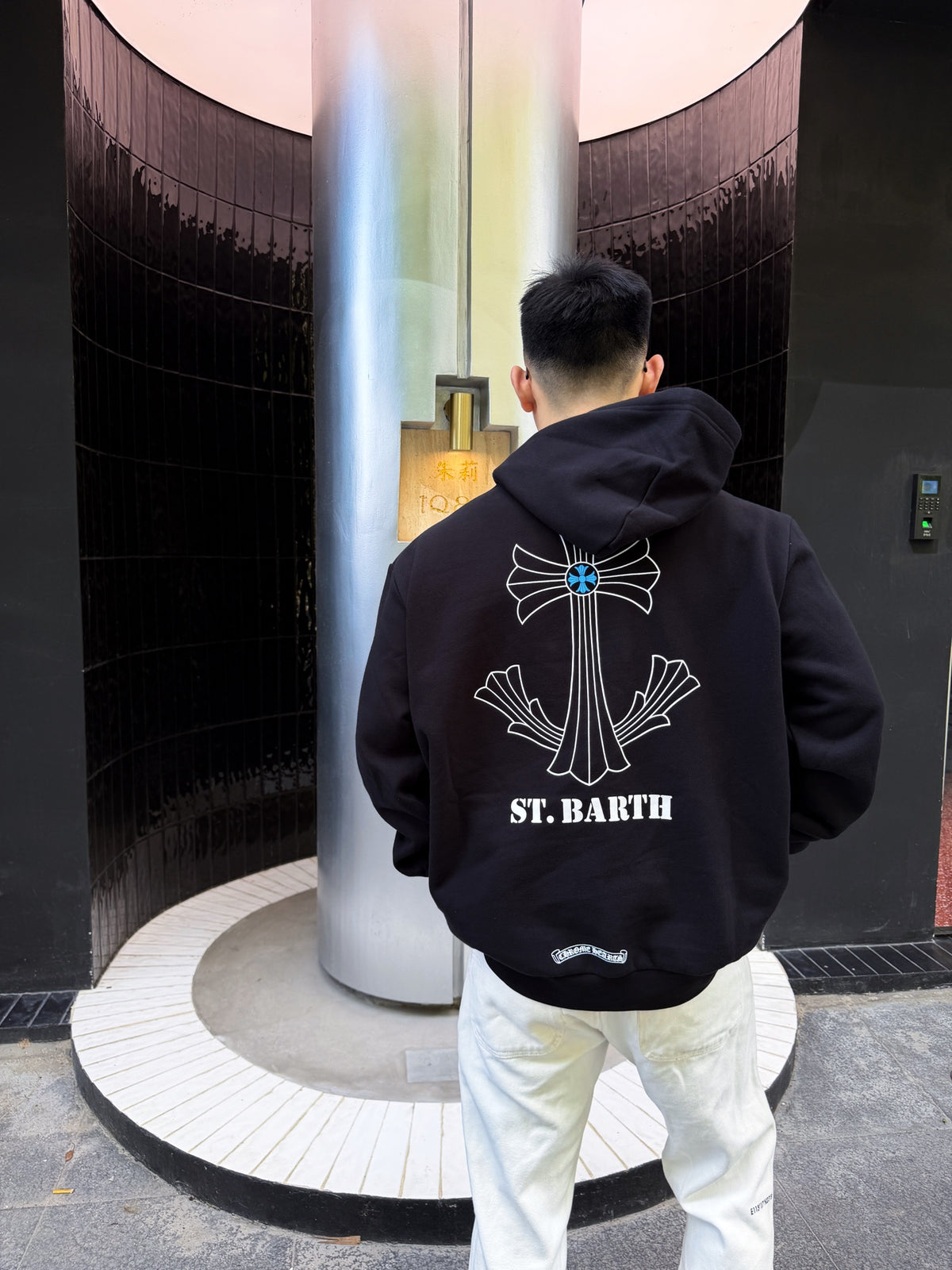 2026 New Model GS Cross-Design Printed Hooded Sweatshirt (AA676-B10)