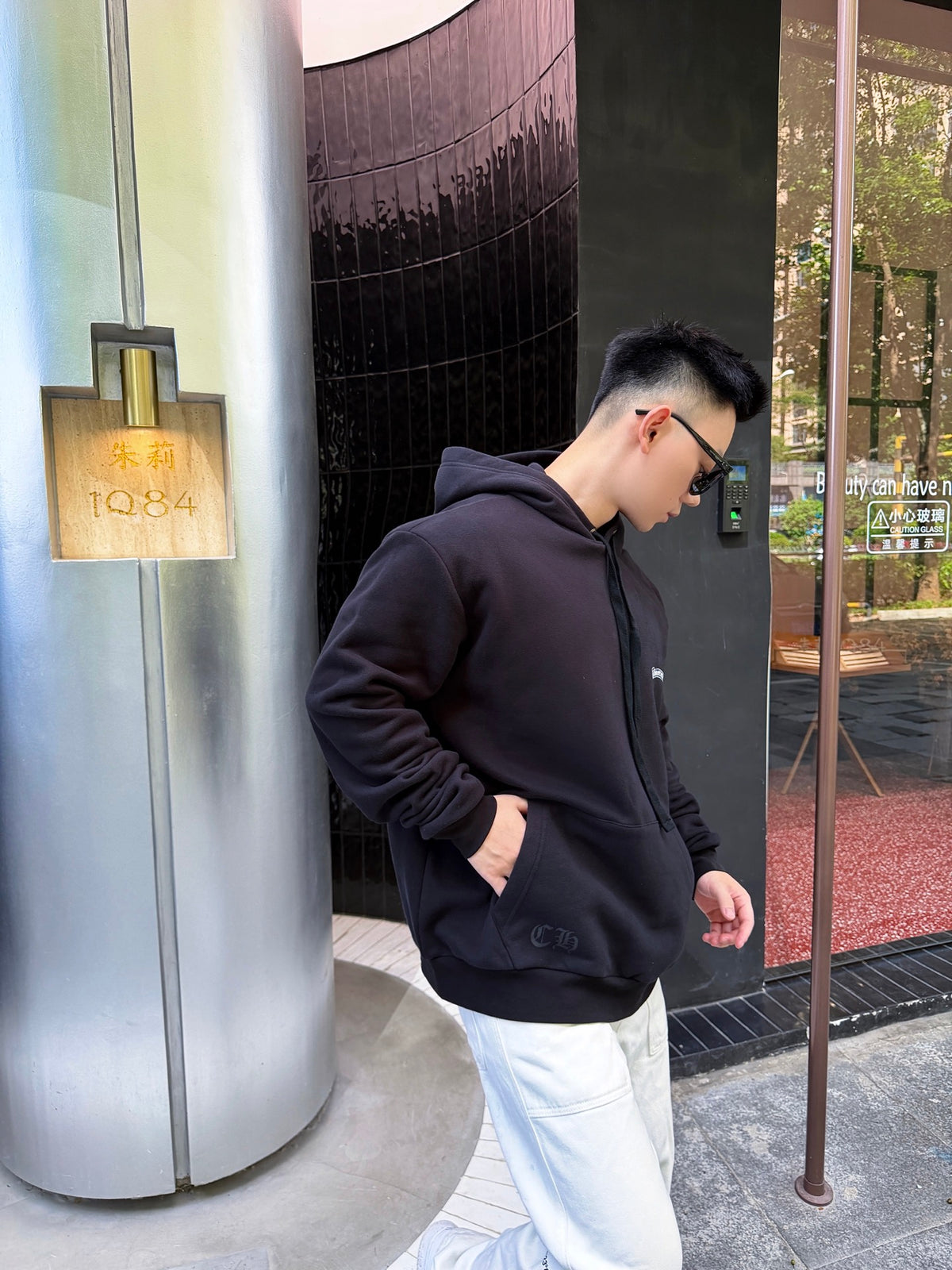 2026 New Model GS Cross-Design Printed Hooded Sweatshirt (AA676-B10)