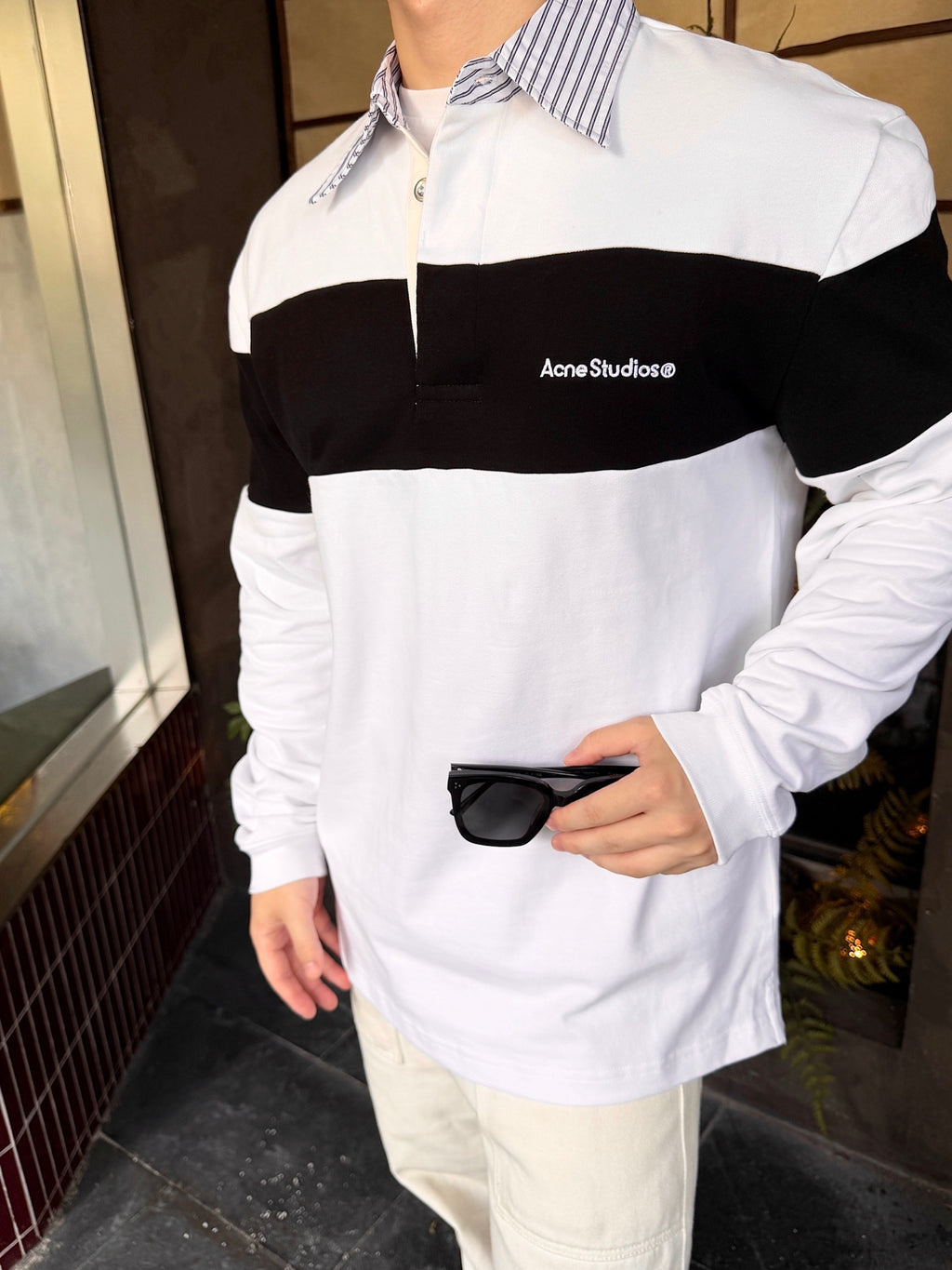2026 New Model GS Embroidered Stripes Polo Neck Long Sleeve (BB913-A95)