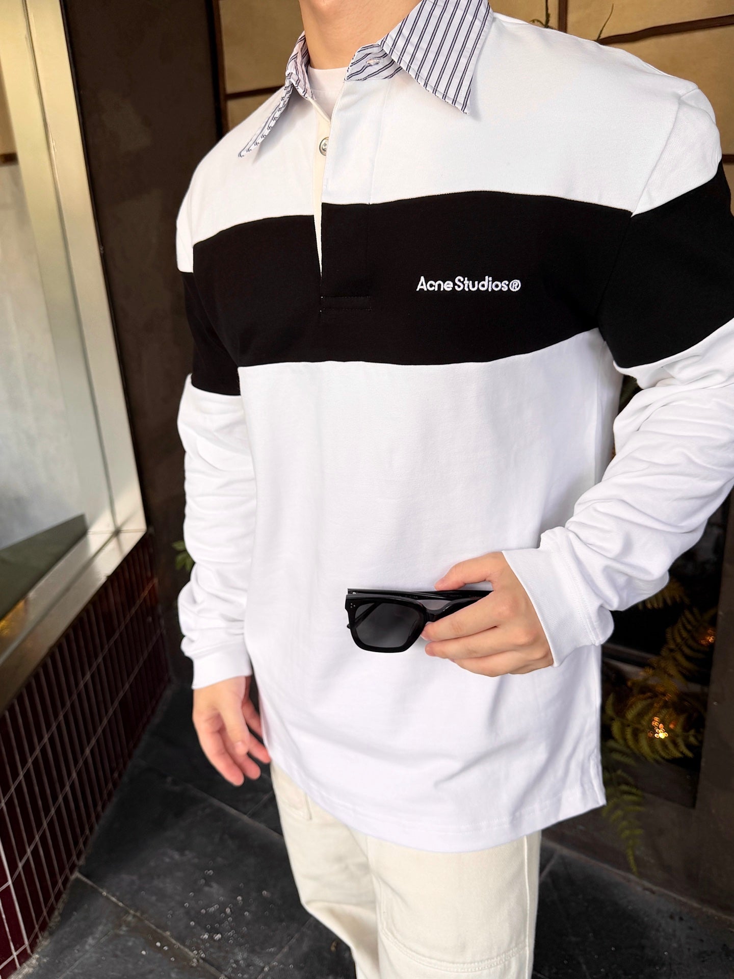 2026 New Model GS Embroidered Stripes Polo Neck Long Sleeve (BB913-A95)