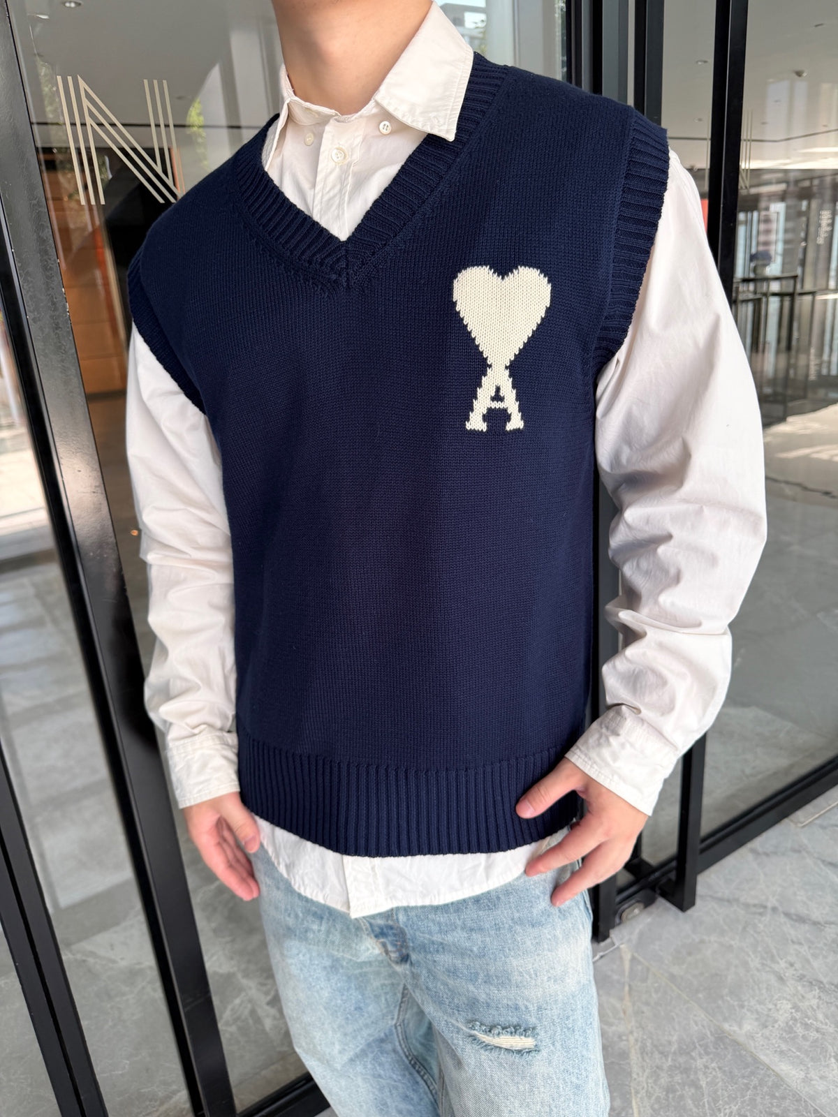 2026 New Model GS Heart Patterned Knitted Jacket (AA658-A75)