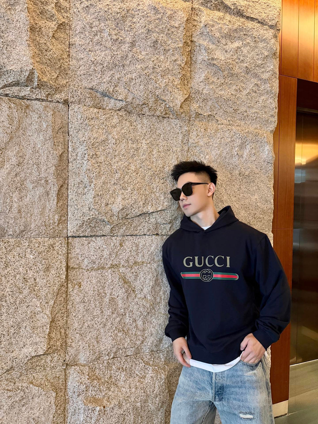 2026 New Model GS Printed Hooded Sweatshirt (AA686-B00)
