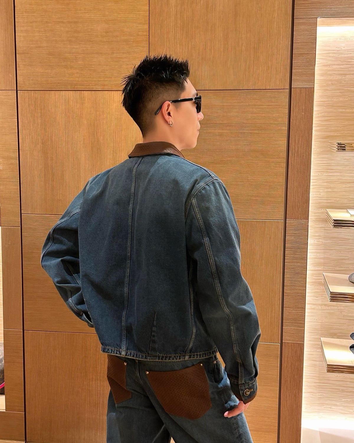 2026 New Model GS Leather Detail Pockets Denim Jeans (BB4018-B80)