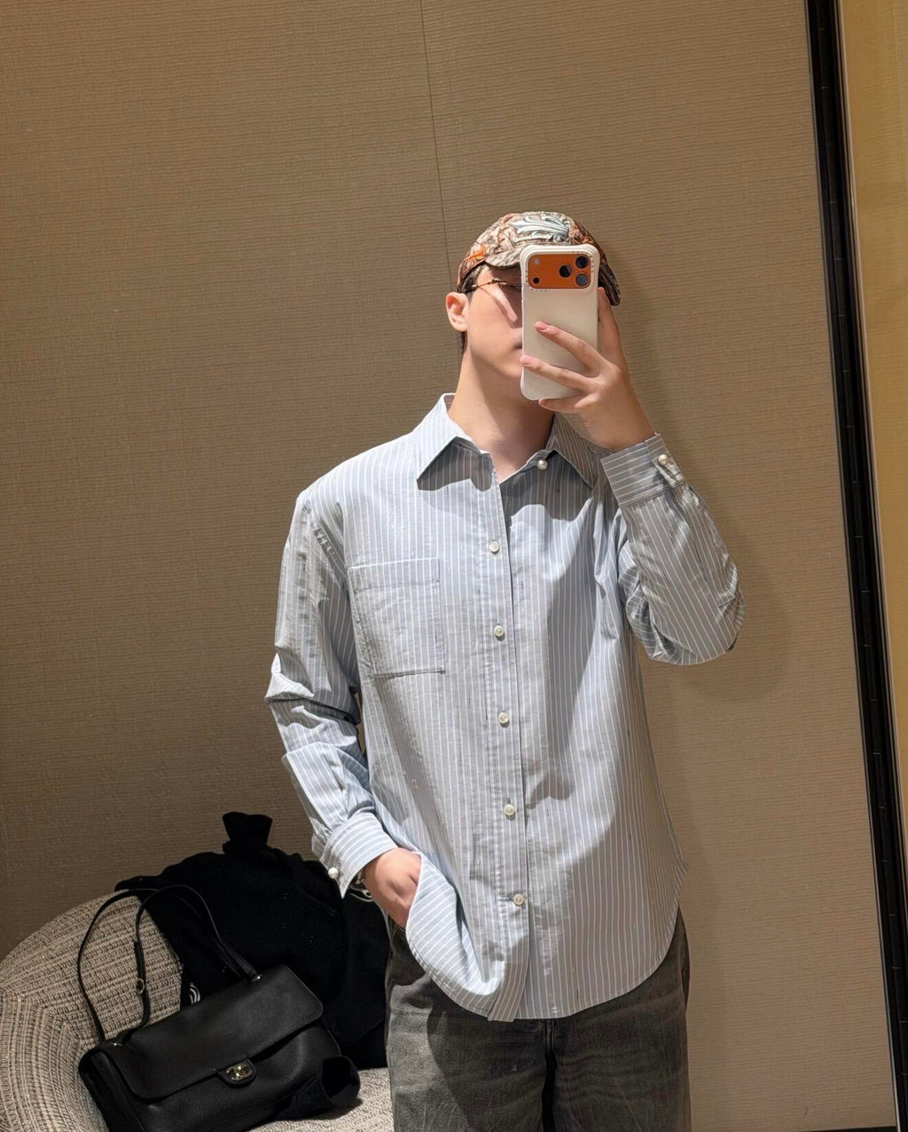 2026 New Model GS Double-C Embroidered Stripes Shirt (CC7008-B55)