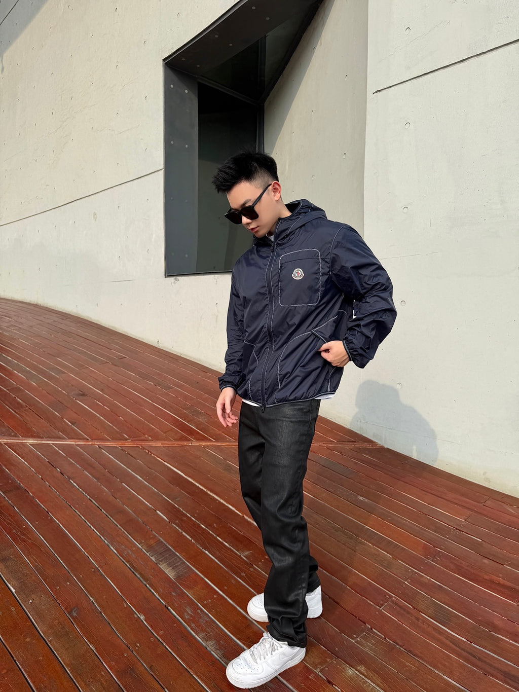2026 New Model GS Logo Color-Contrasting Stitch Jacket (AA669-B90)