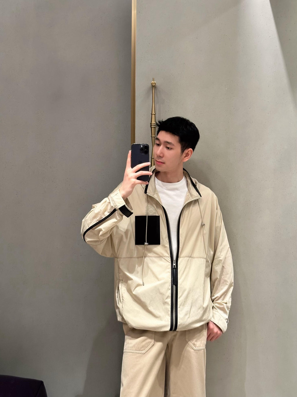 2026 New Style GS Leather Patched Hooded Coat (AA639-C25)