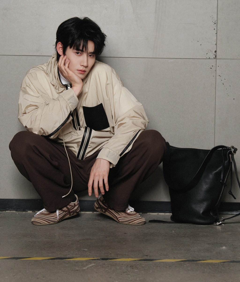 2026 New Style GS Leather Patched Hooded Coat (AA639-C25)