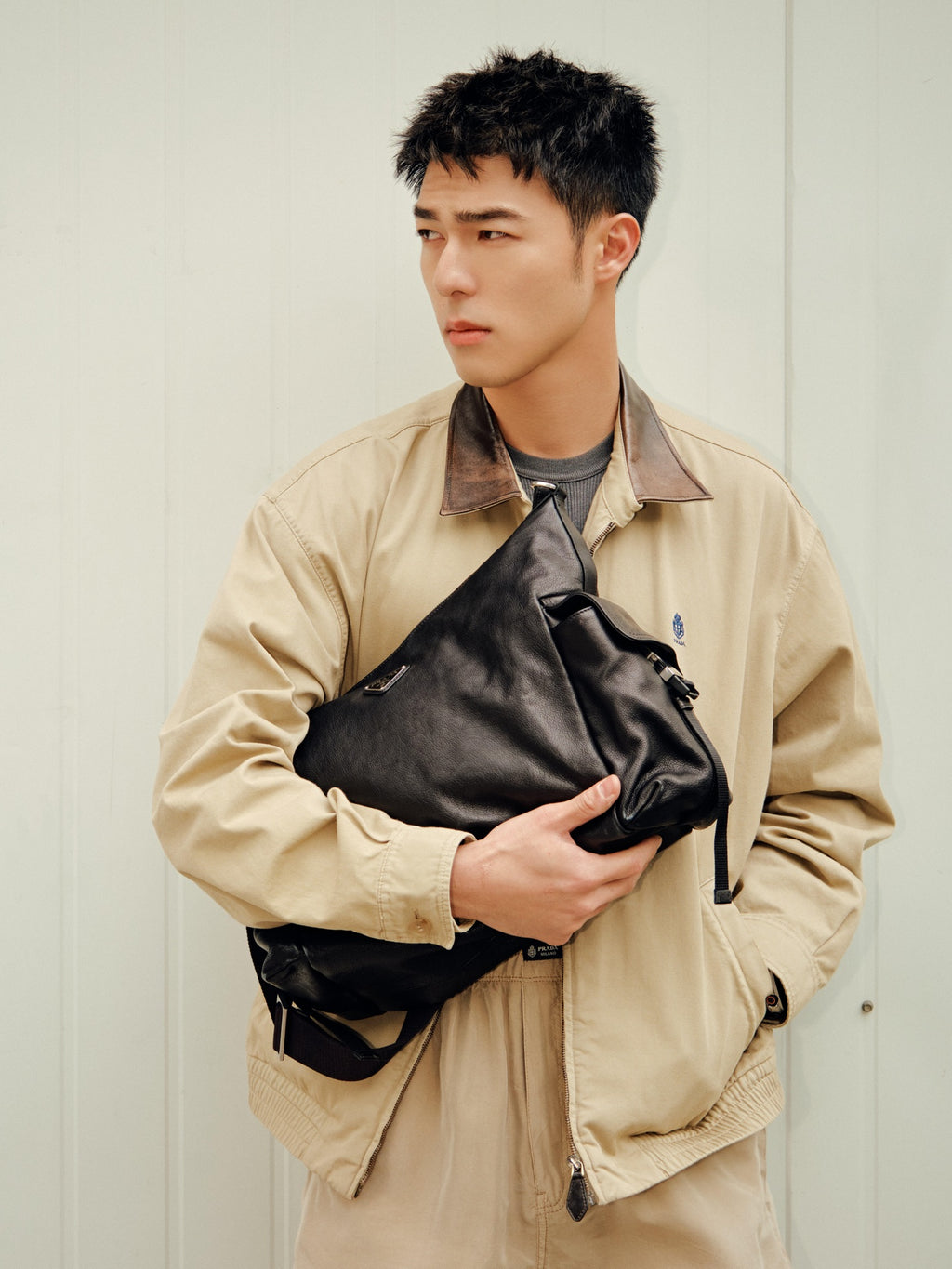 2026 New Model GS Embroidered Leather Zipper Coat (BB870-C15)