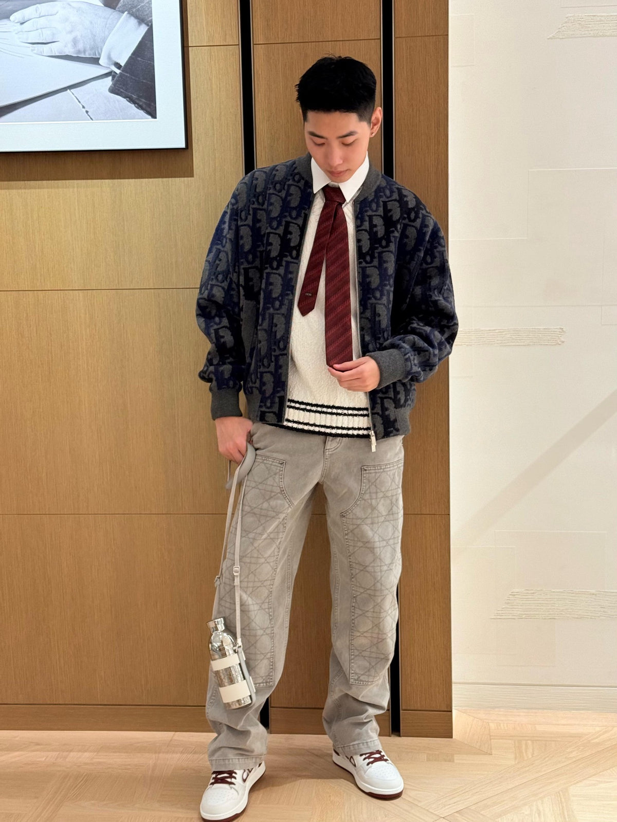 2026 New GS Gradient Full-print Sweater Coat (AA637-C10)