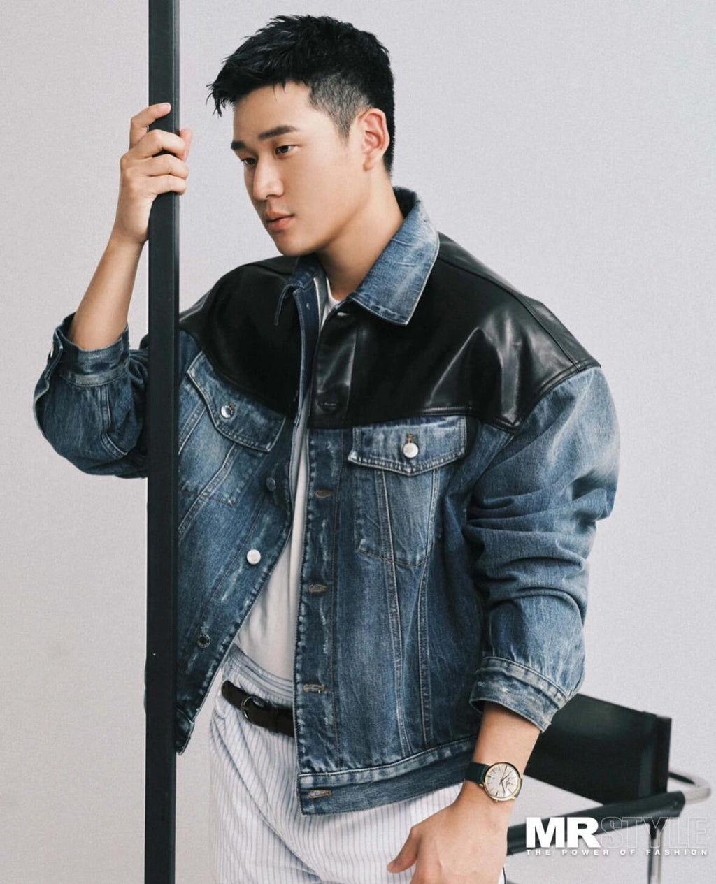 2026 New Model GS Leather Denim Jacket (25278-C65)