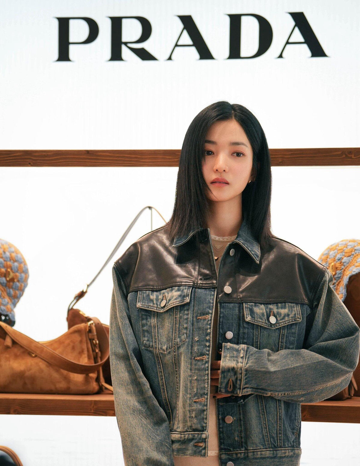 2026 New Model GS Leather Denim Jacket (25278-C65)