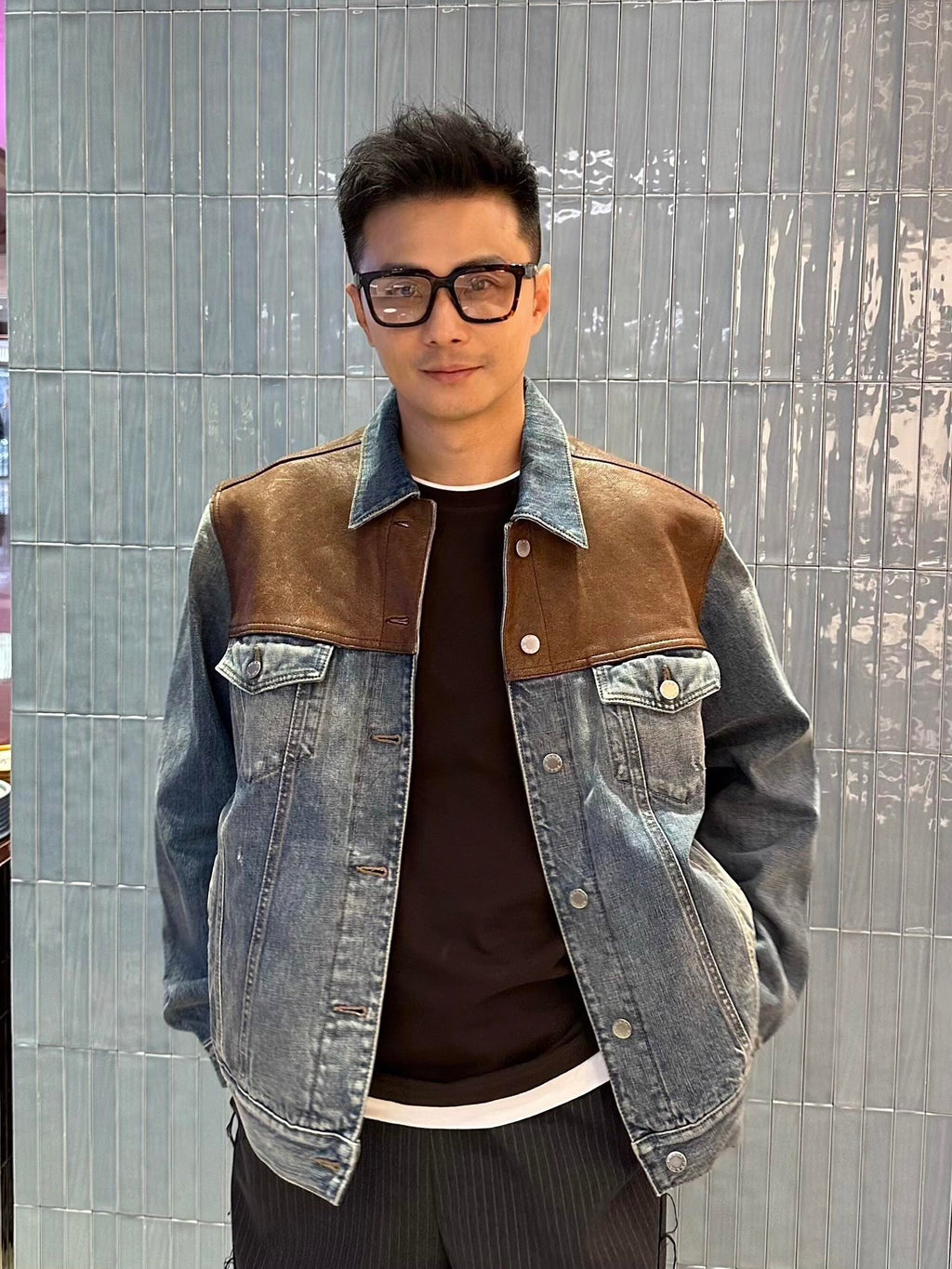 2026 New Model GS Leather Denim Jacket (25278-C65)