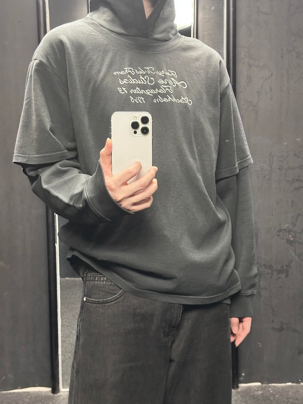 2026 New Model GS Logo Layered Hooded Sweatshirt (CC7005-B85)