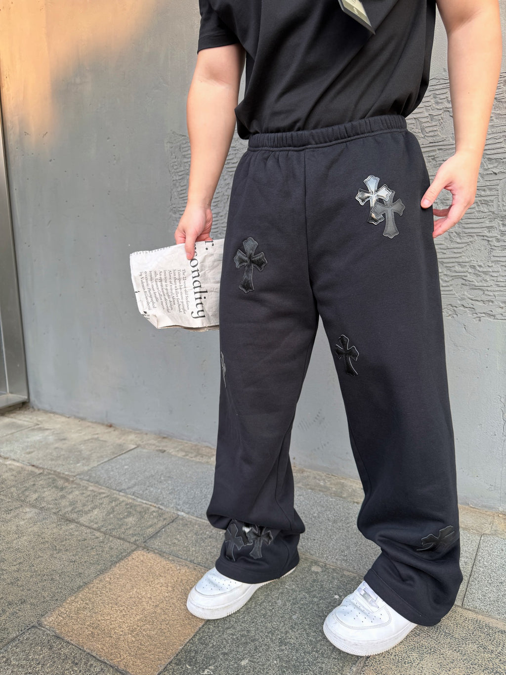 2026 New Model GS Cross Leather Patch Pants (CC7011-B90)