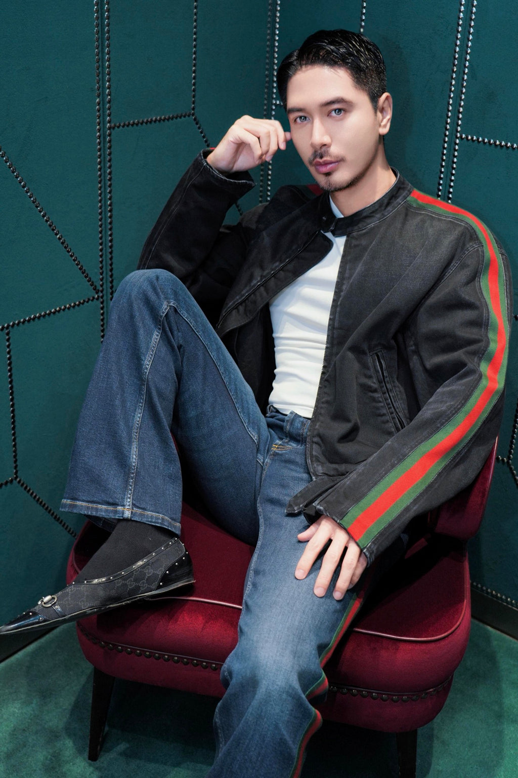 2026 New Model GS Belted Denim Jacket (BB4012-C50)