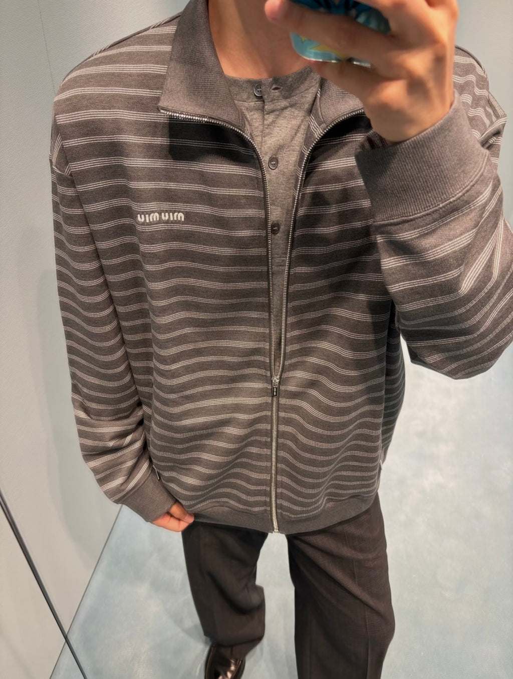 2026 New GS Logo Striped Zip-Up Jacket (CC7019-C15)