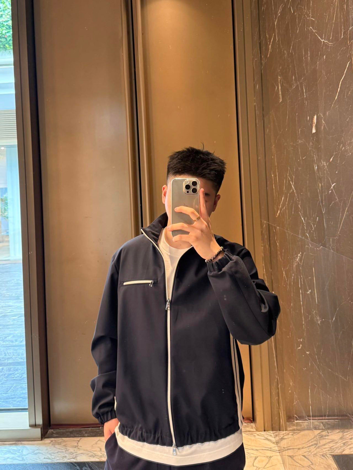 2026 New Model GS Logo Pocket Zip-Up Jacket (AA1023-B70)
