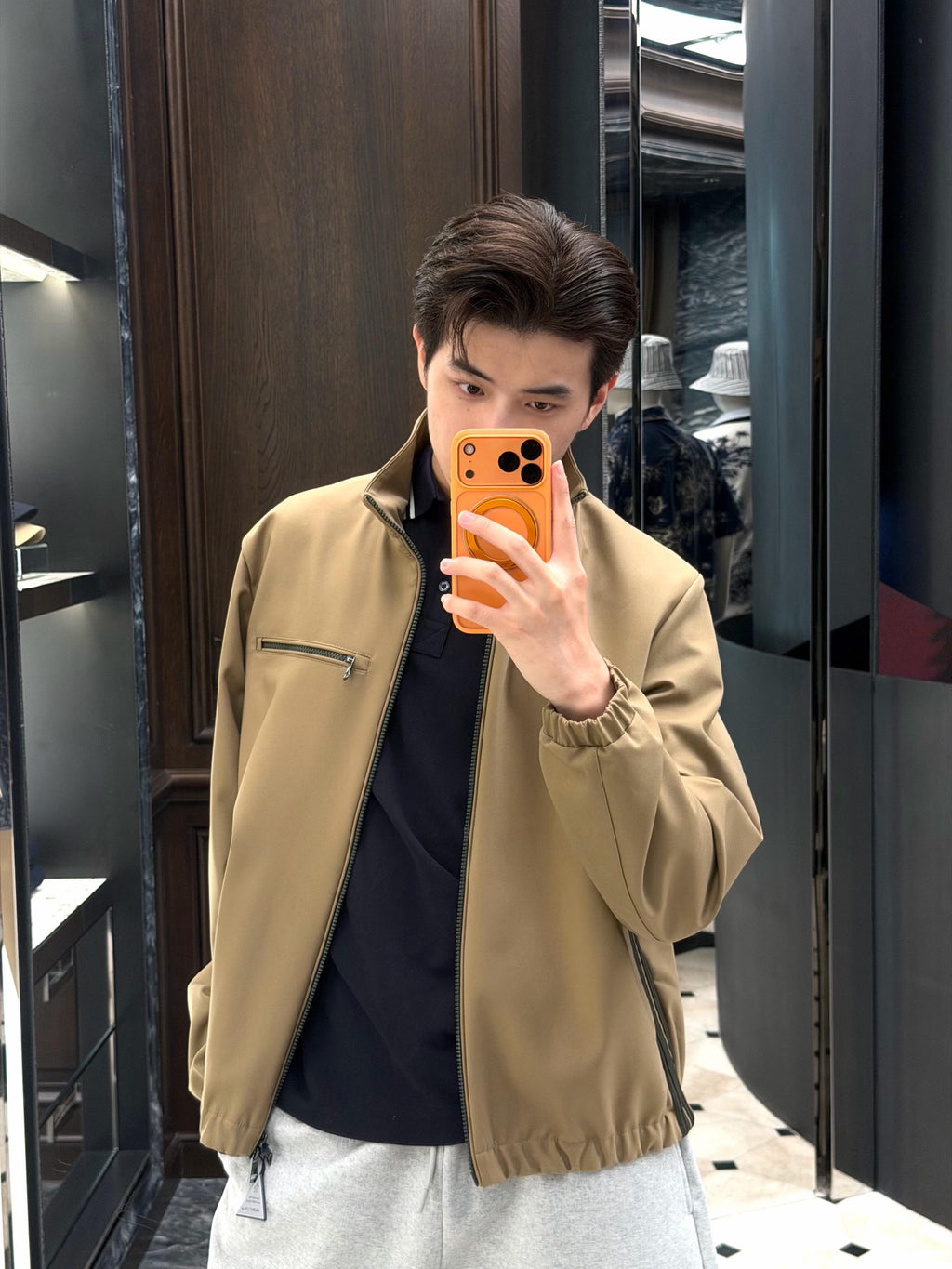 2026 New Model GS Logo Pocket Zip-Up Jacket (AA1023-B70)