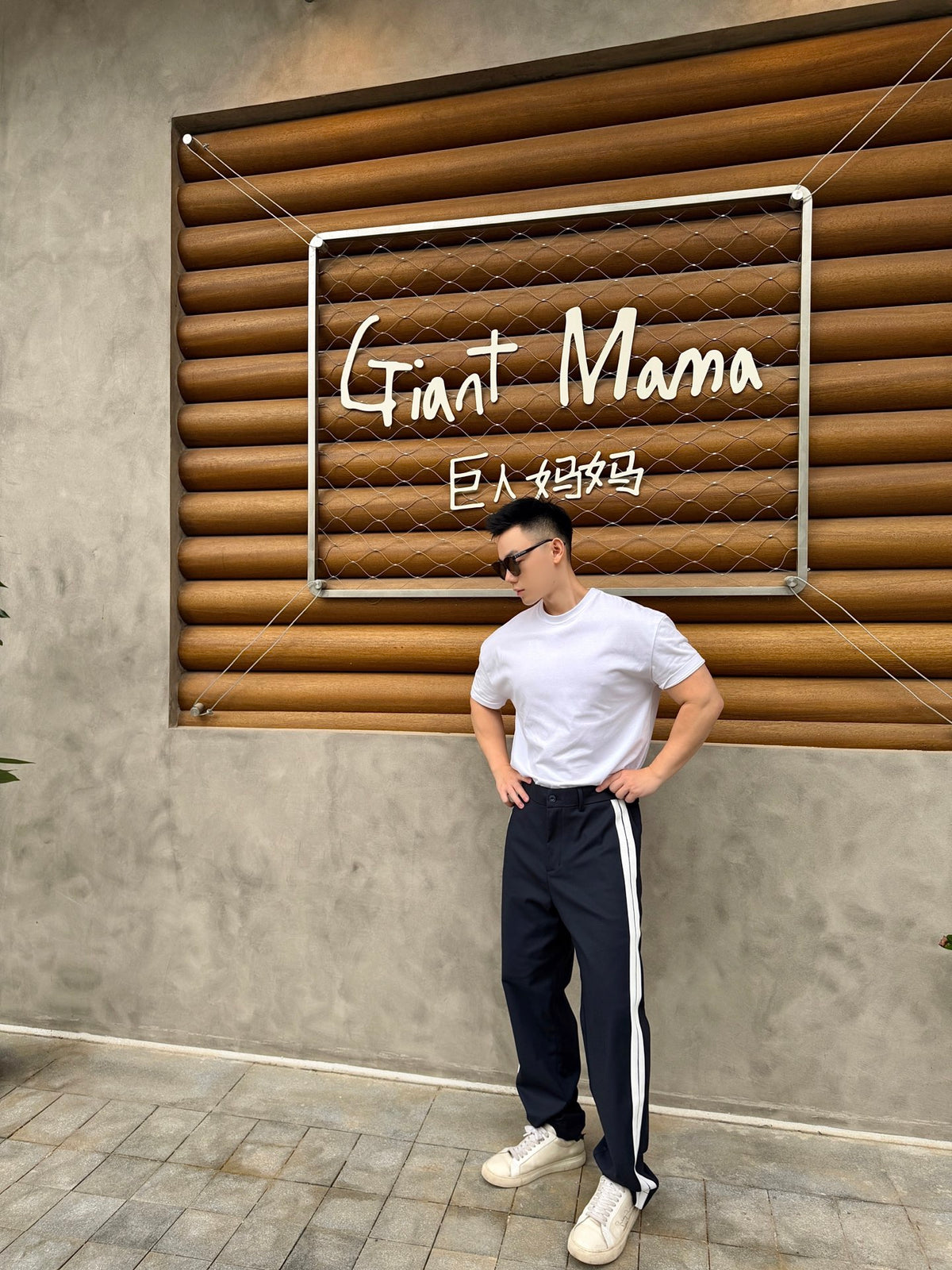 2026 New Model GS Logo Striped Pants (BB4045-B30)