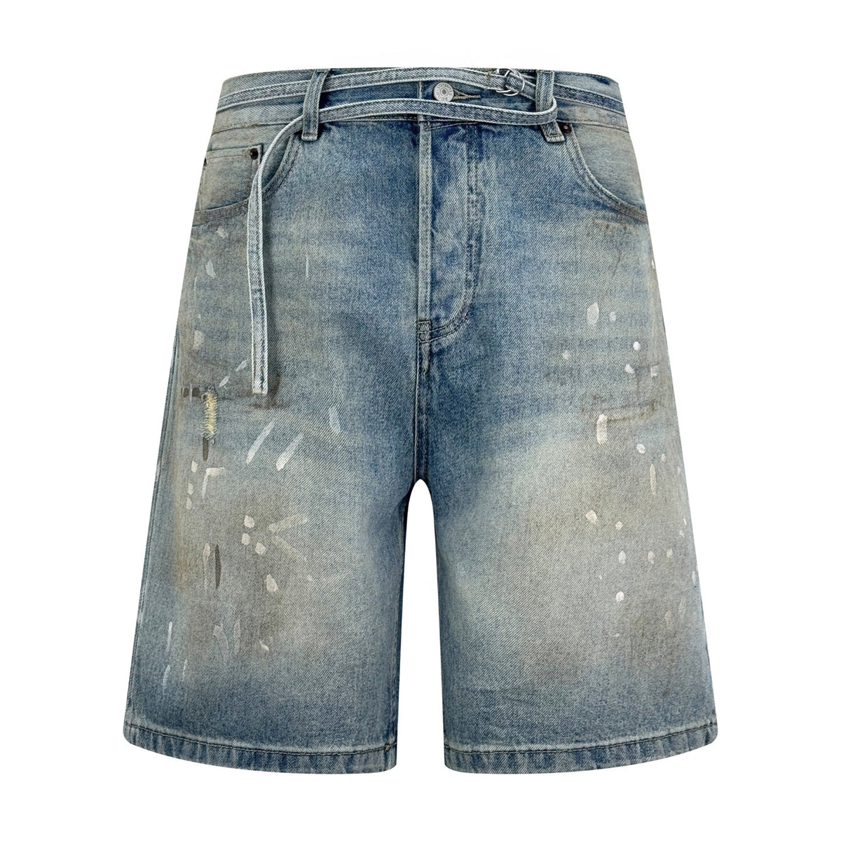 2026 New GS Ink-Washed Denim Shorts (CC956-B00)