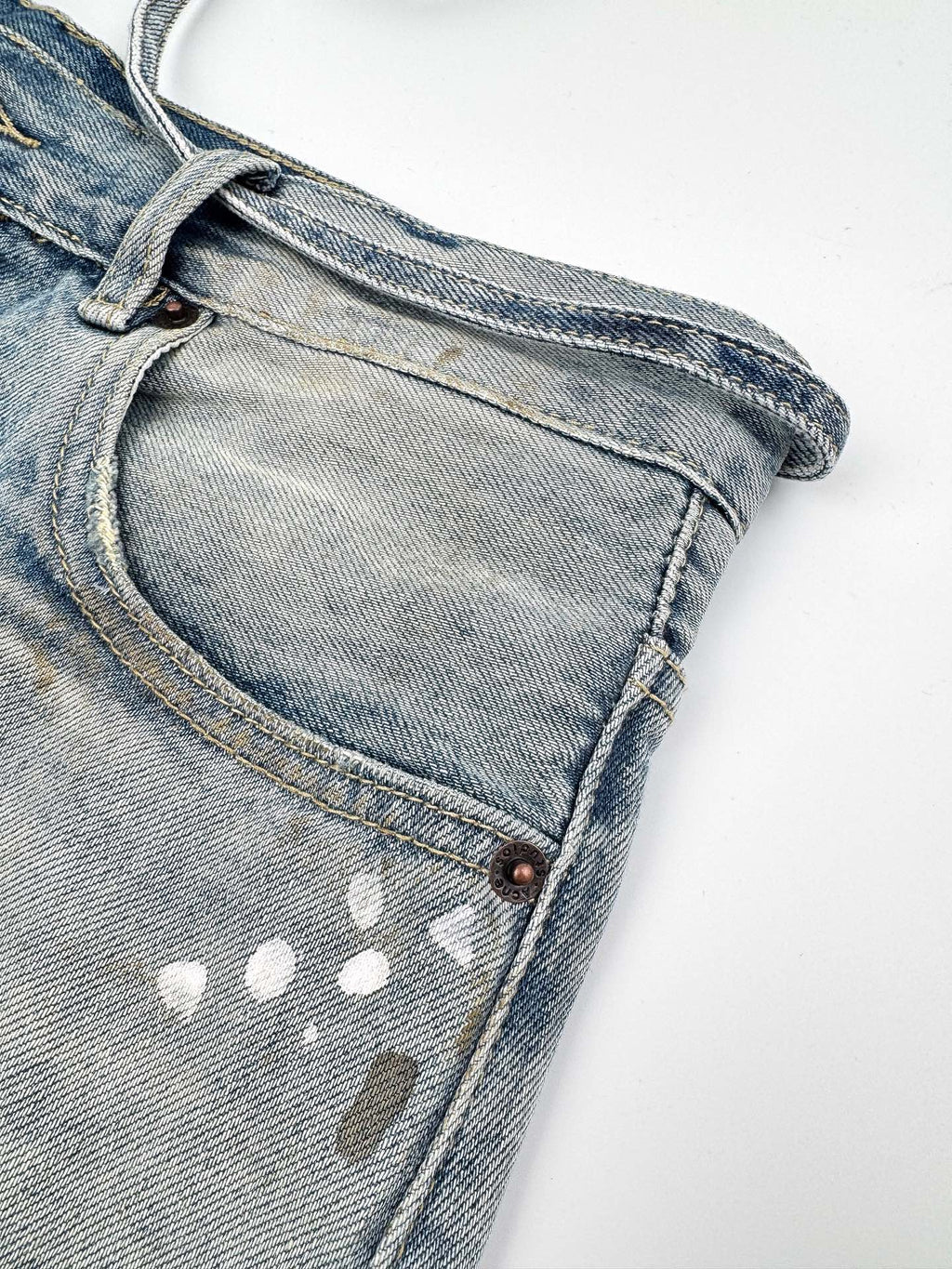 2026 New GS Ink-Washed Denim Shorts (CC956-B00)