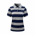2026 Women’s Striped Polo Shirt with MM Logo (FF707)