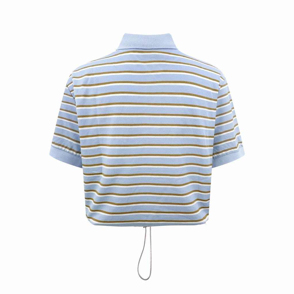 2026 Women’s GS Striped Polo Shirt with Triangle Logo (FF708)