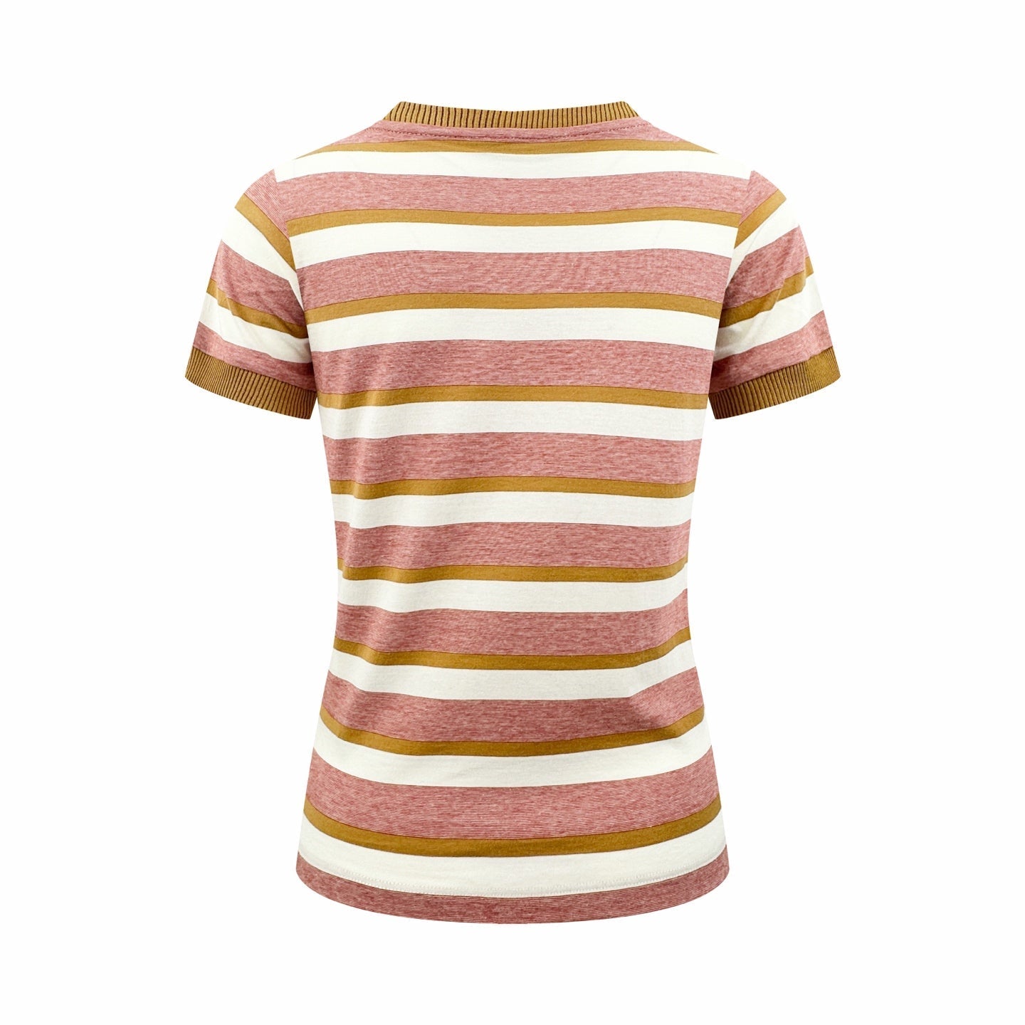 2026 Women’s GS Logo Striped Short-Sleeved T-Shirt (FF709)