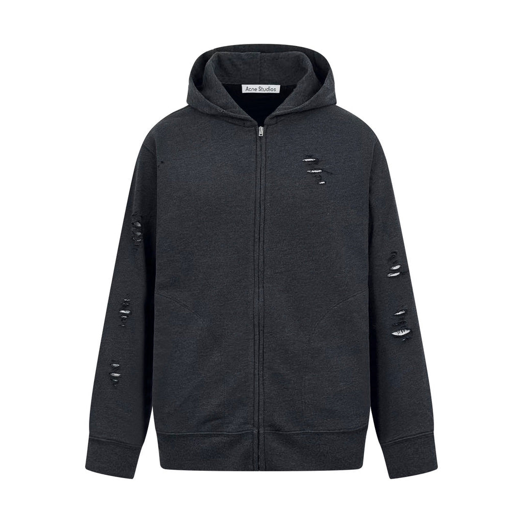 2026 New GS Distressed Logo Zip-Up Jacket with Holes (25303-B75)