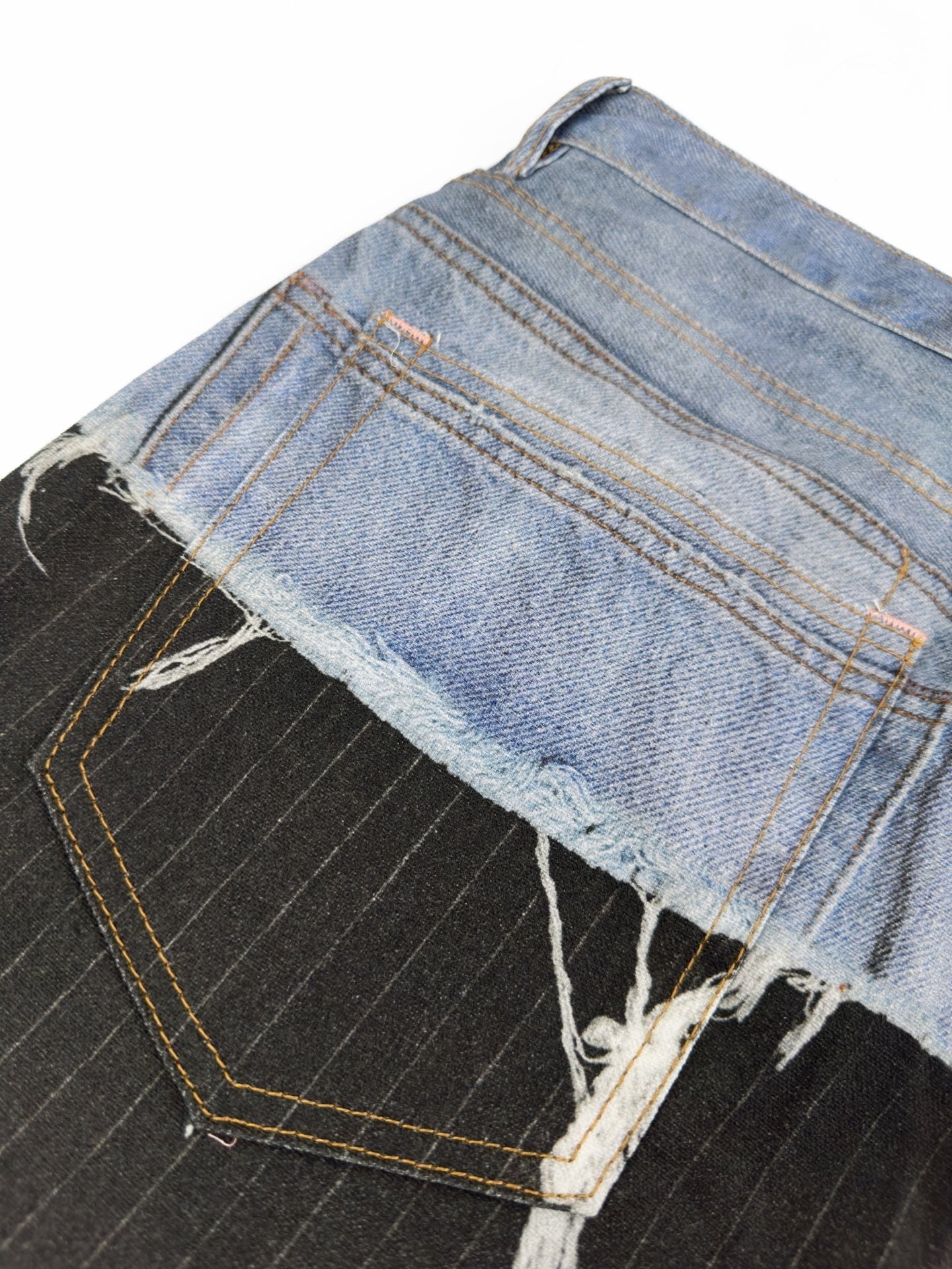 2026 Women's GS Optical Illusion Striped Dyed Jeans (FF715)