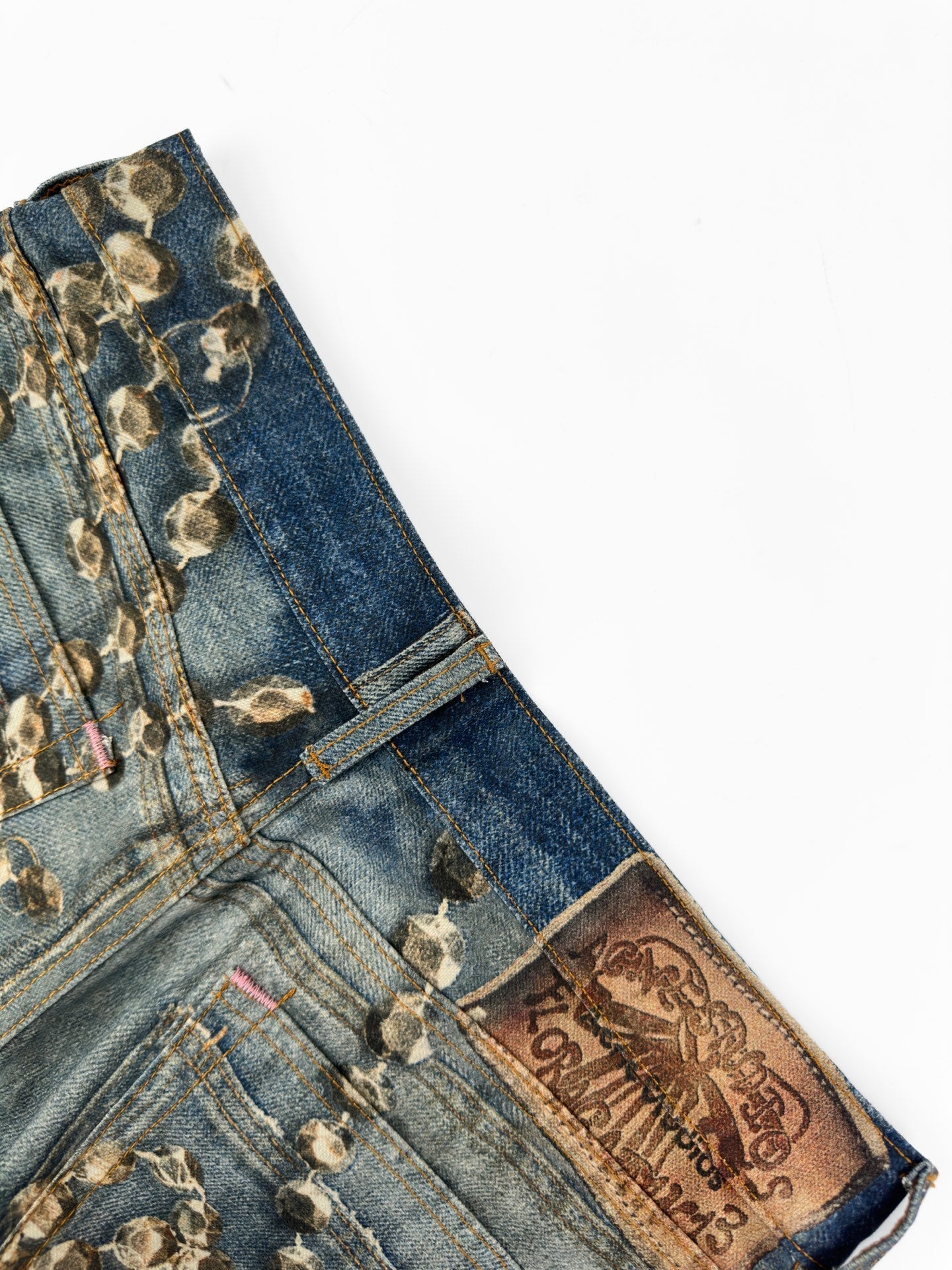 2026 New GS Optical Illusion Print Distressed Denim Trousers (BB851-C05)